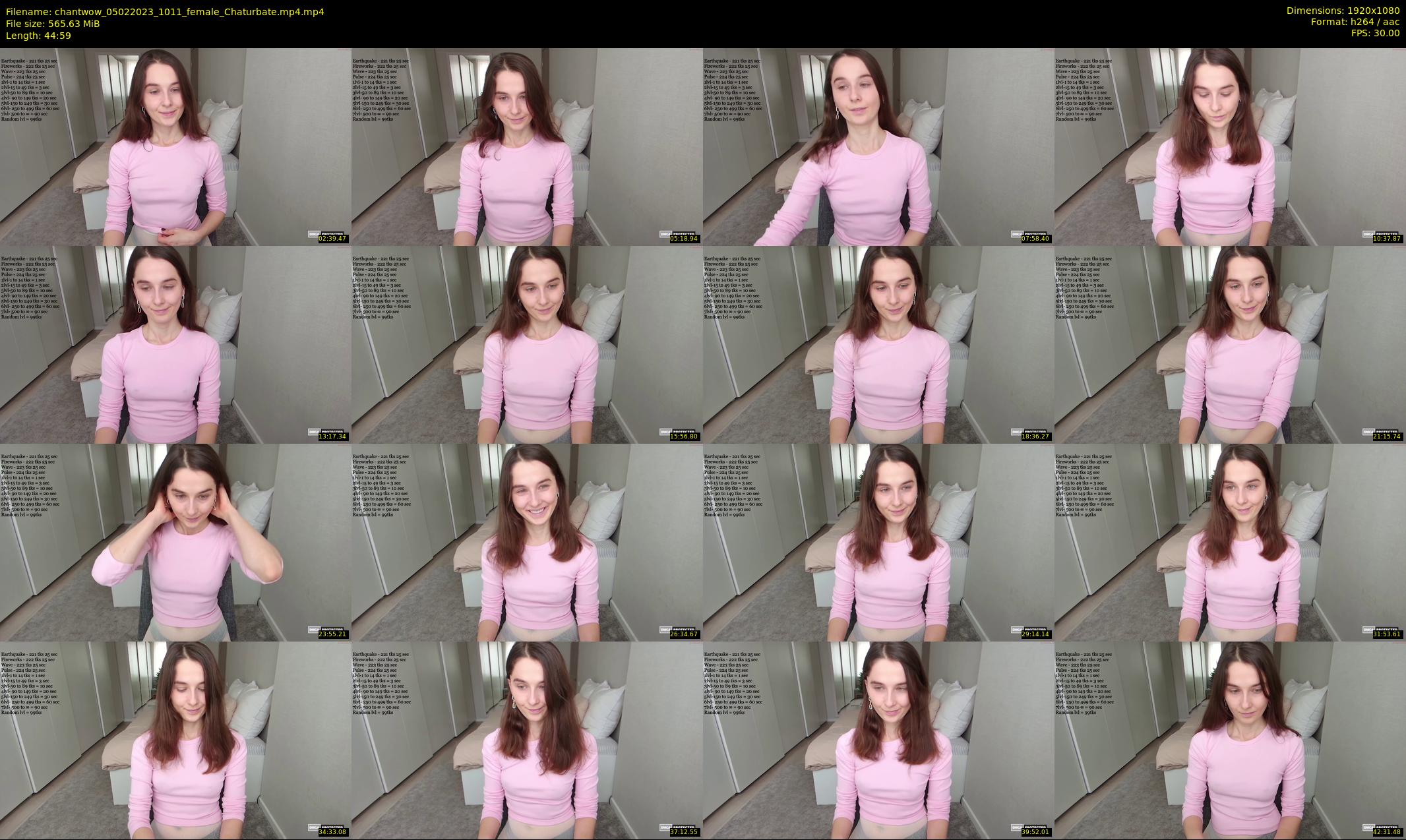 chantwow — 45 minute Chaturbate female cam show recording, 1080p, Feb 5, 2023