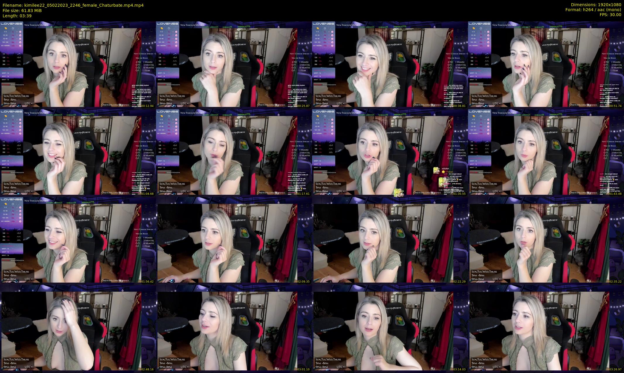 kimilee22 — 4 minute Chaturbate female cam show recording, 1080p, Feb 5, 2023