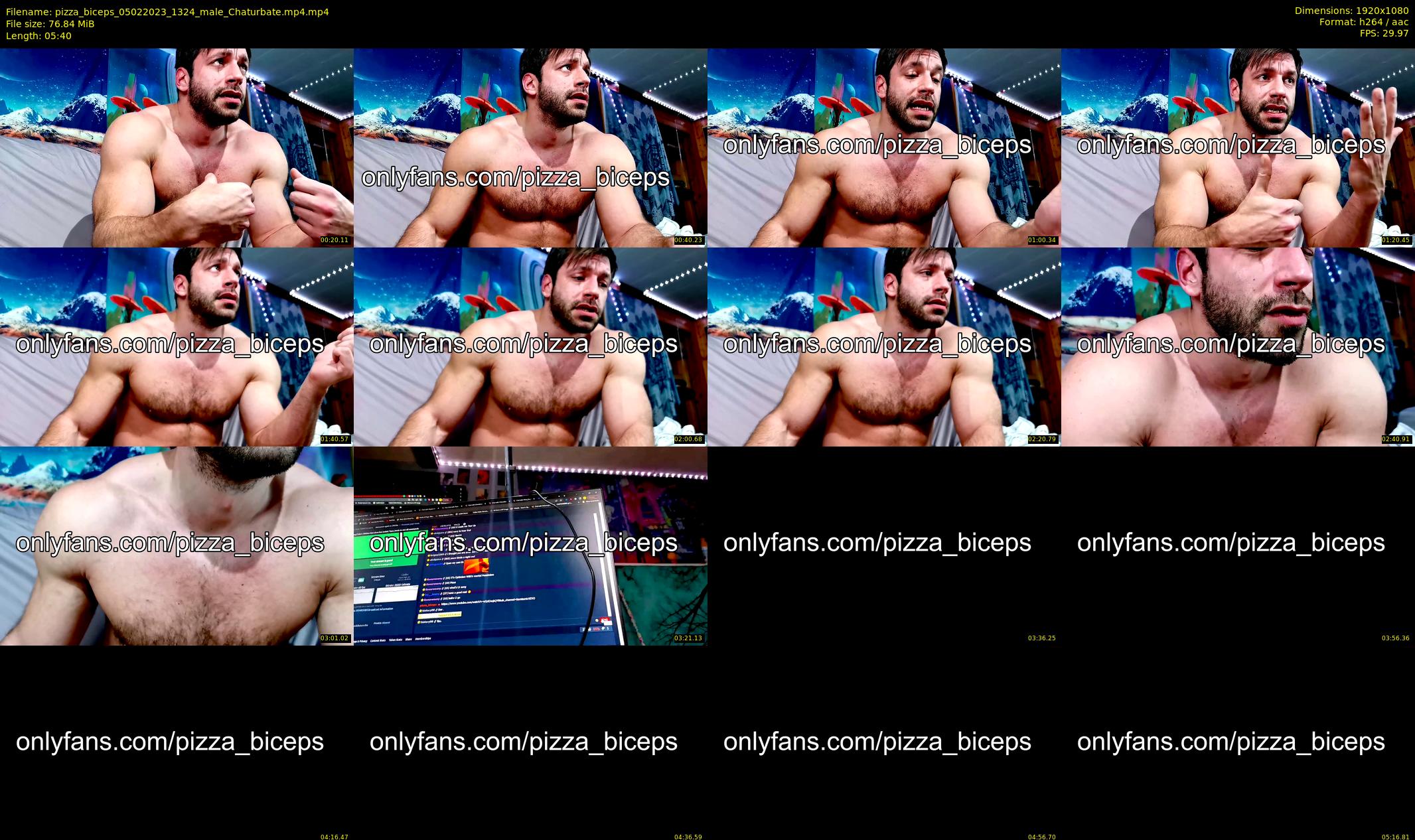 pizza_biceps — 6 minute Chaturbate male cam show recording, 1080p, Feb 5, 2023