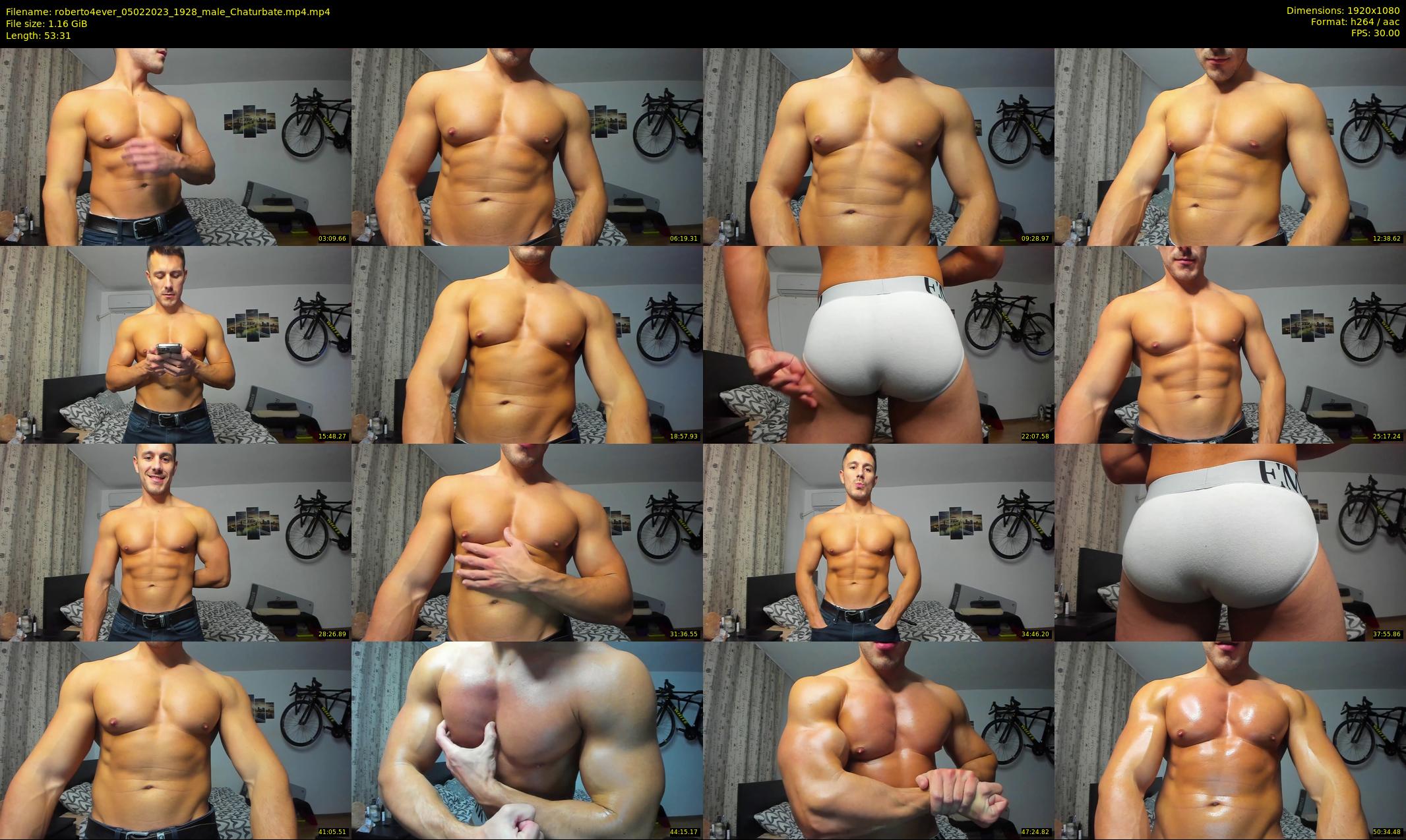 roberto4ever — 54 minute Chaturbate male cam show recording, 1080p, Feb 5, 2023