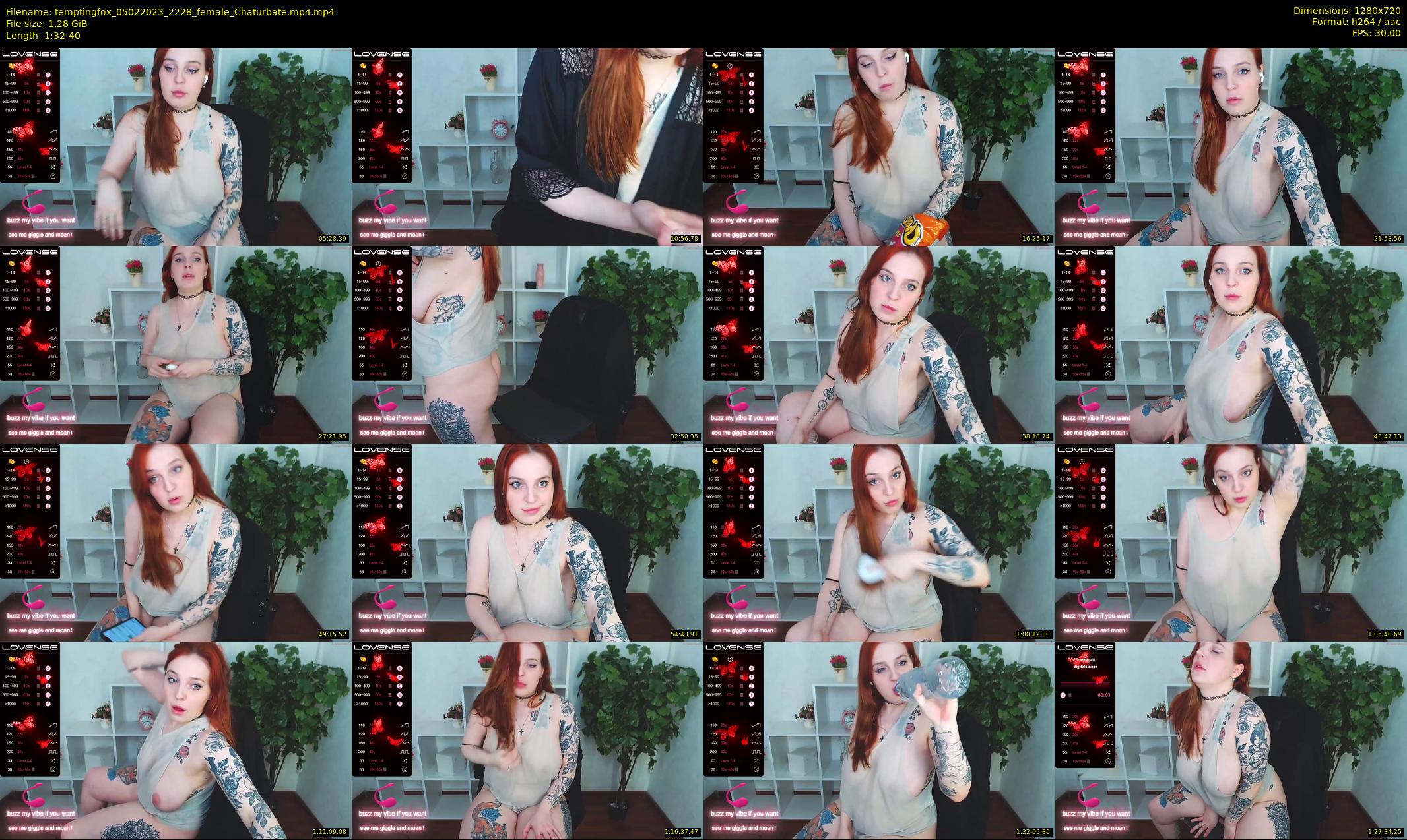 temptingfox — 93 minute Chaturbate female cam show recording, 720p, Feb 5, 2023