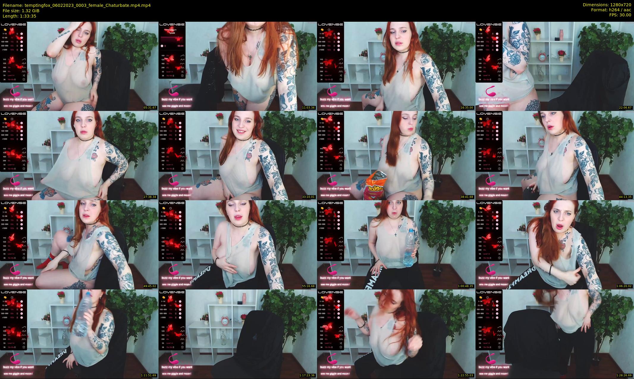 temptingfox — 94 minute Chaturbate female cam show recording, 720p, Feb 6, 2023