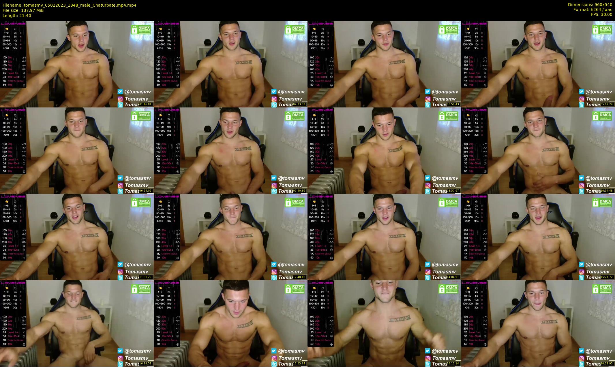 tomasmv — 22 minute Chaturbate male cam show recording, 480p, Feb 5, 2023