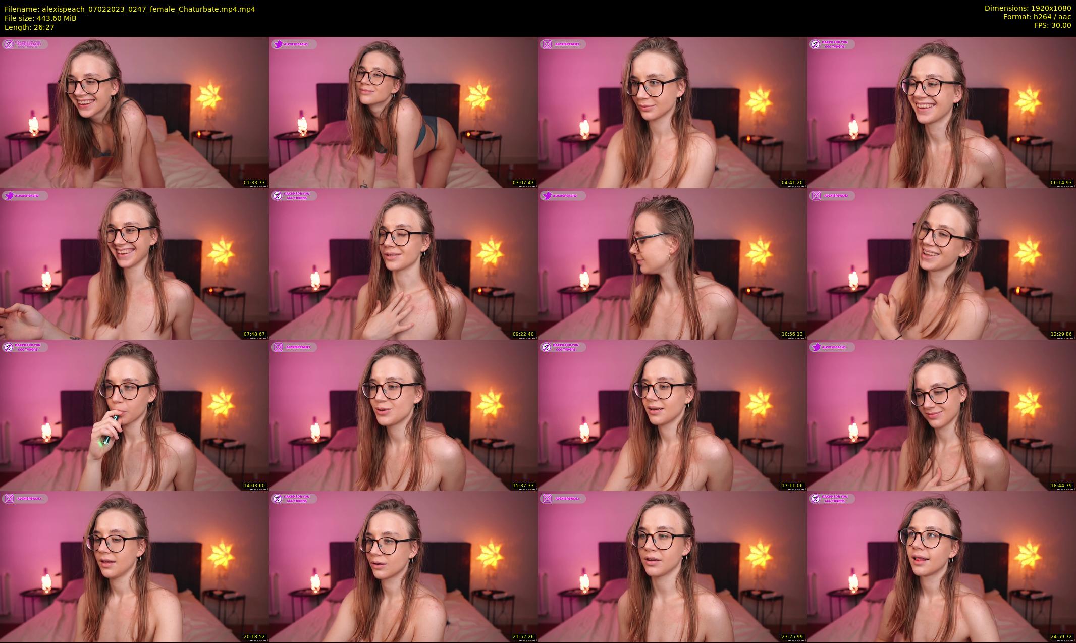 alexispeach — 27 minute Chaturbate female cam show recording, 1080p, Feb 7, 2023