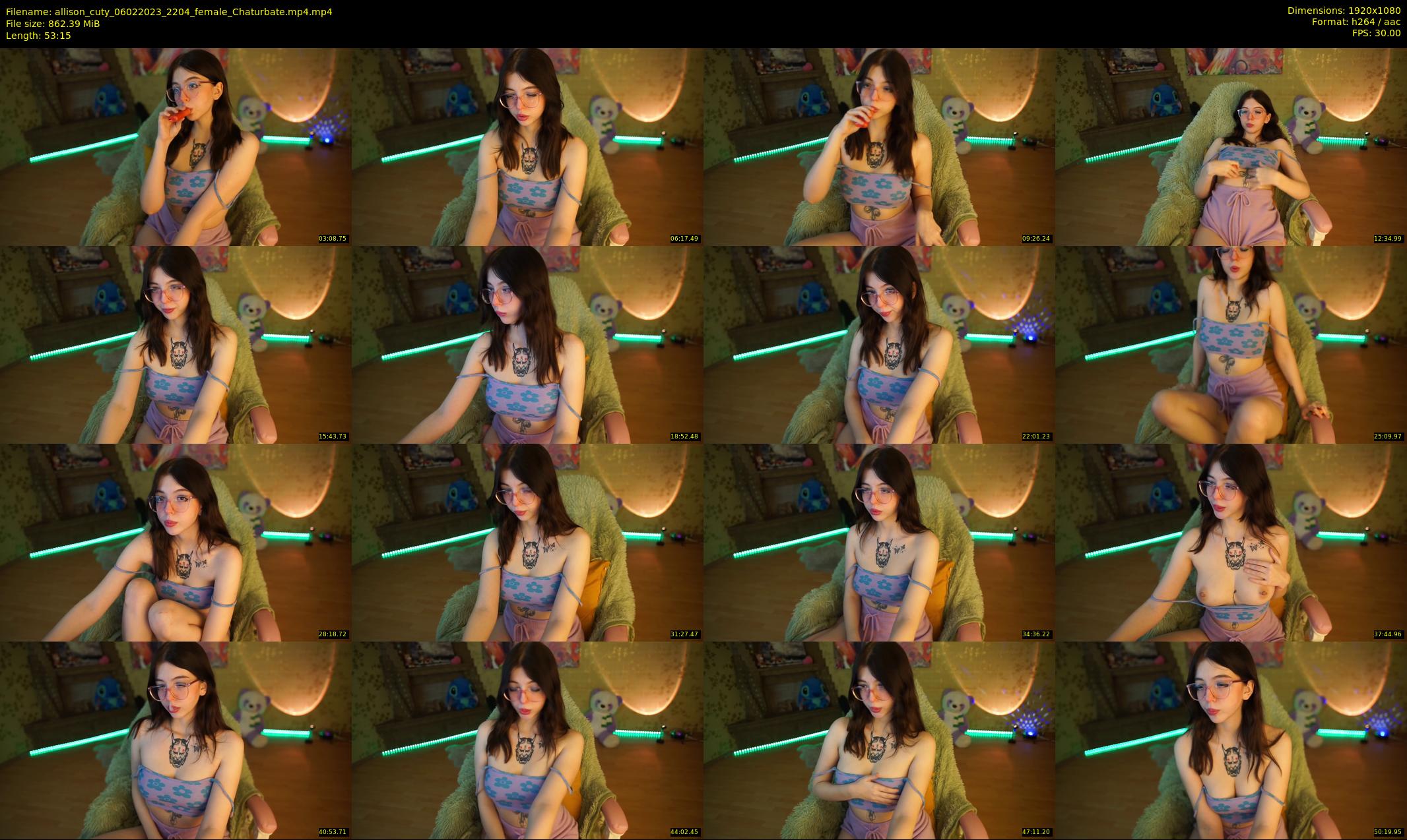 allison_cuty — 54 minute Chaturbate female cam show recording, 1080p, Feb 6, 2023