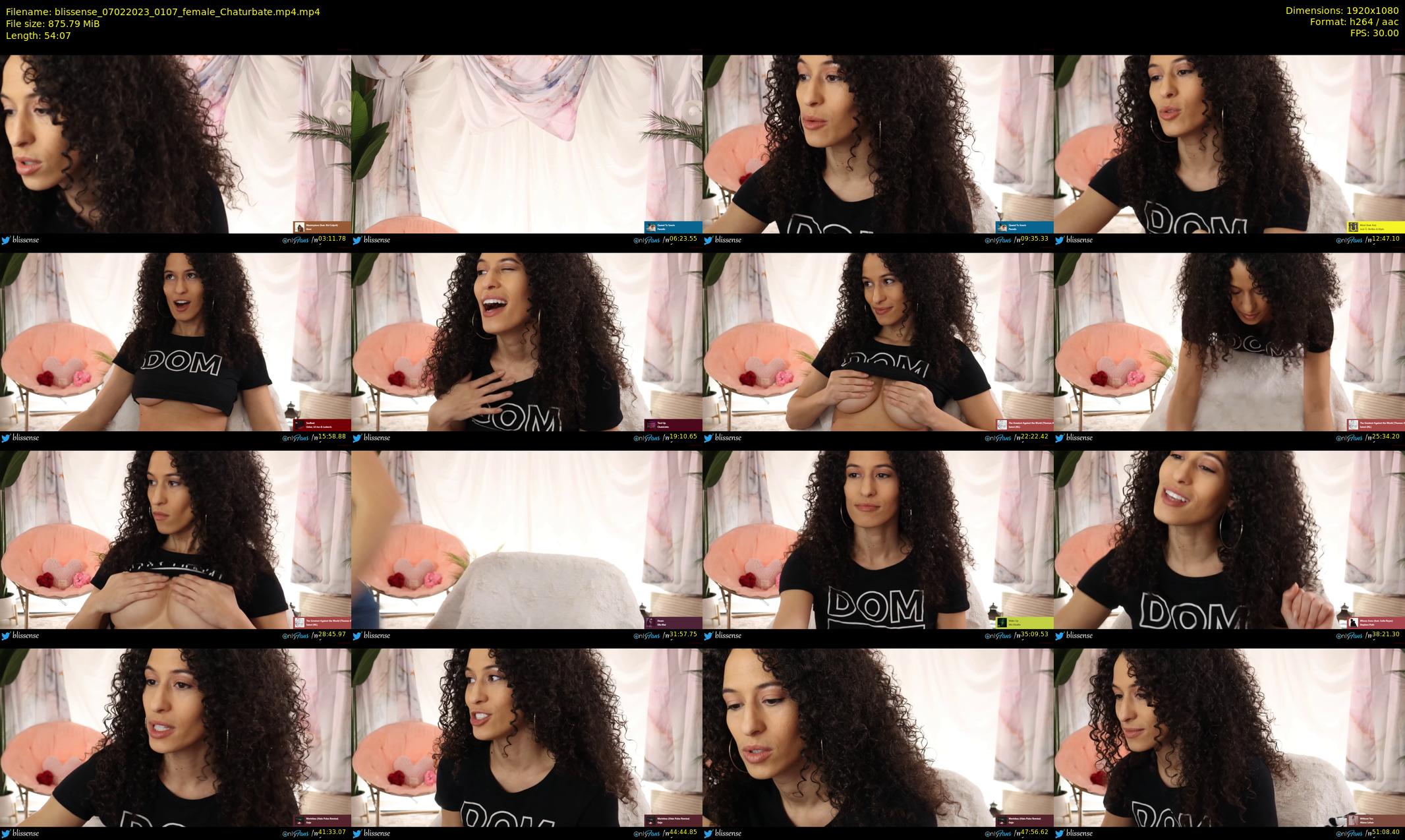 blissense — 55 minute Chaturbate female cam show recording, 1080p, Feb 7, 2023