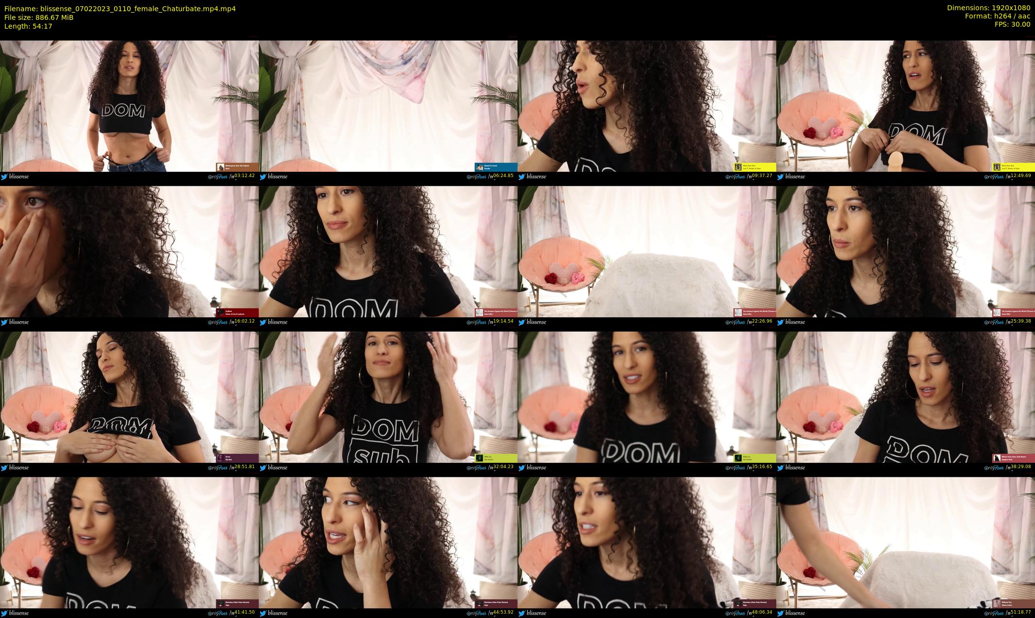 blissense — 55 minute Chaturbate female cam show recording, 1080p, Feb 7, 2023