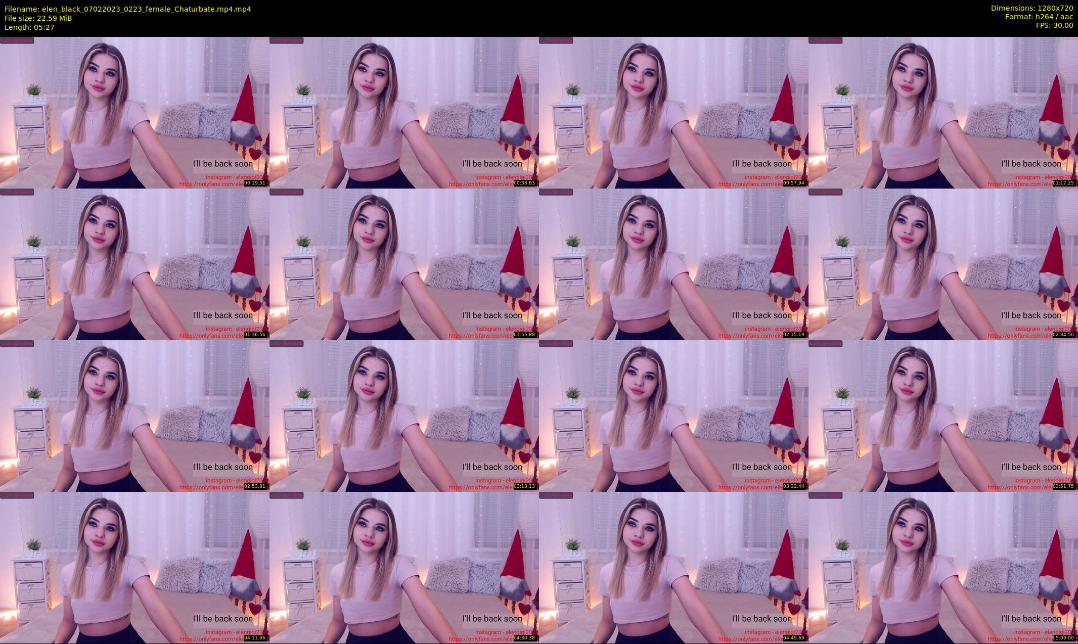 elen_black — 6 minute Chaturbate female cam show recording, 720p, Feb 7, 2023