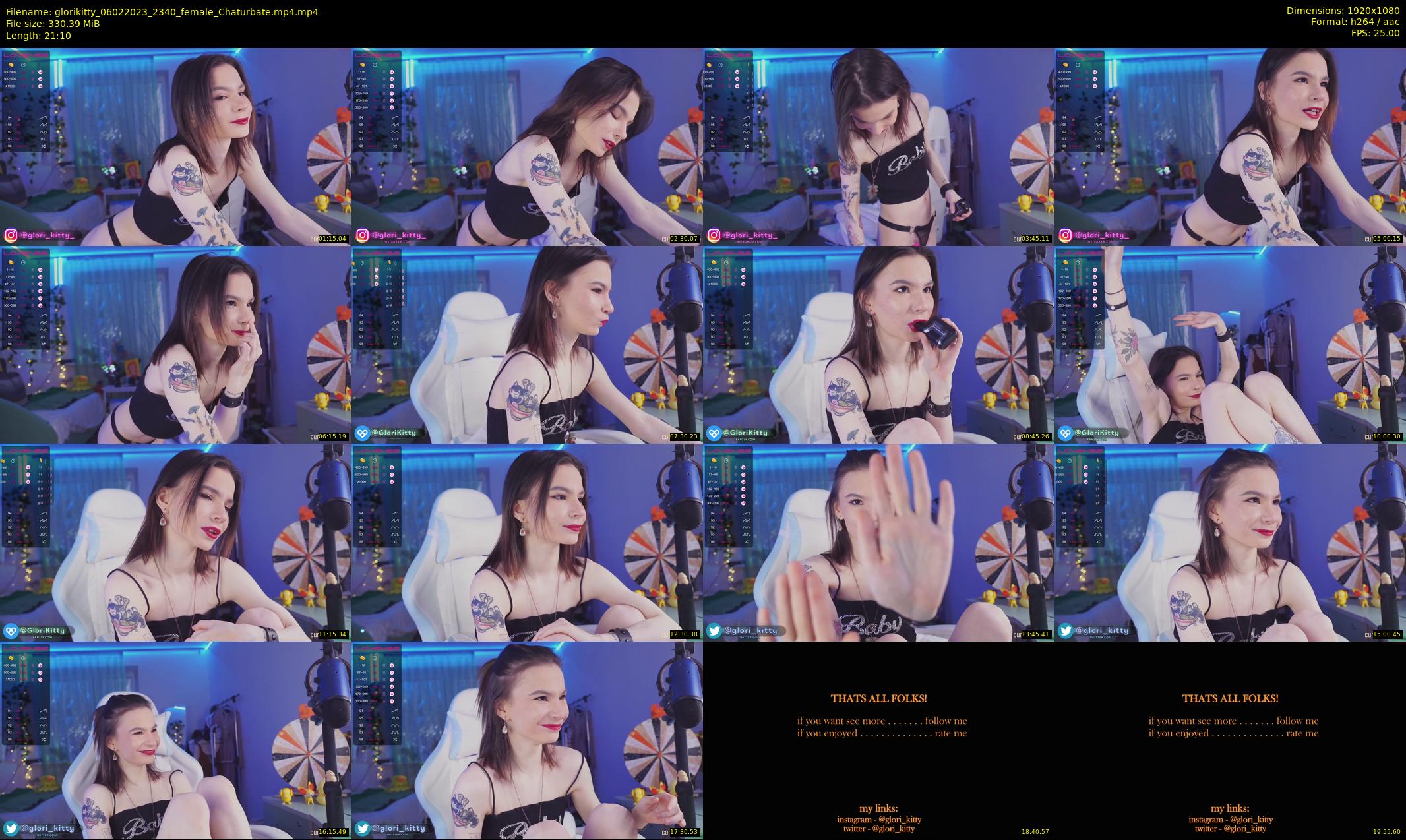 glorikitty — 22 minute Chaturbate female cam show recording, 1080p, Feb 6, 2023