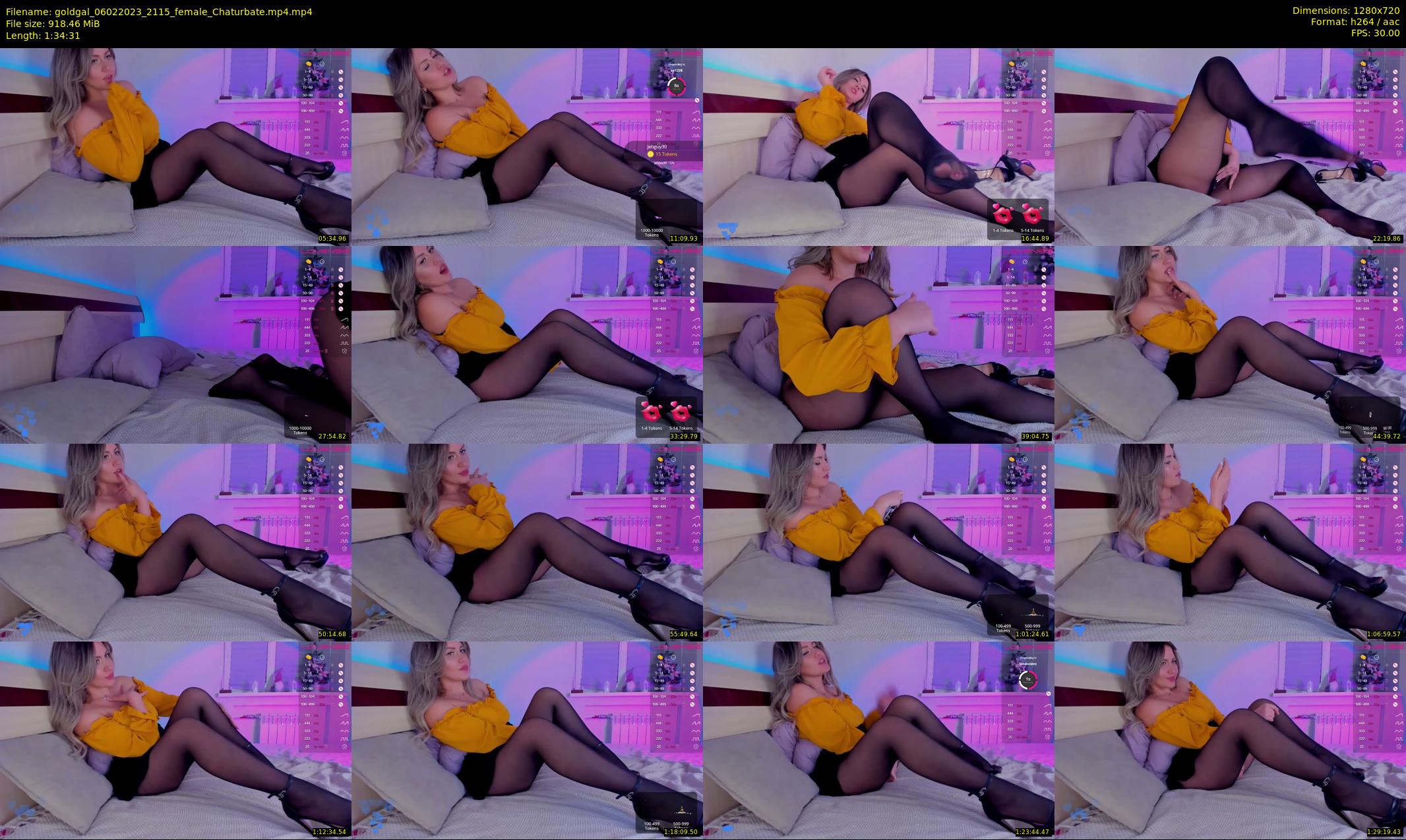 goldgal — 95 minute Chaturbate female cam show recording, 720p, Feb 6, 2023