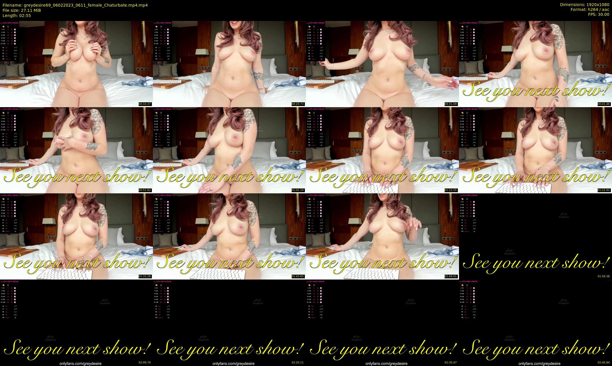greydesire69 — 3 minute Chaturbate female cam show recording, 1080p, Feb 6, 2023