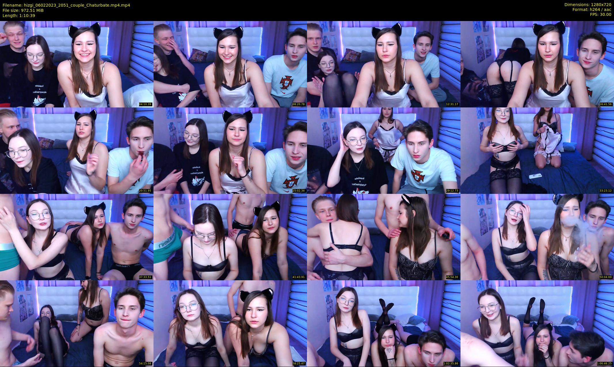 hizgi — 71 minute Chaturbate couple cam show recording, 720p, Feb 6, 2023