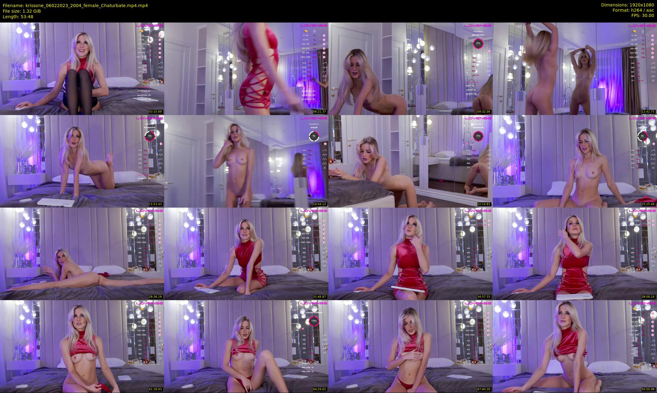 krissone — 54 minute Chaturbate female cam show recording, 1080p, Feb 6, 2023