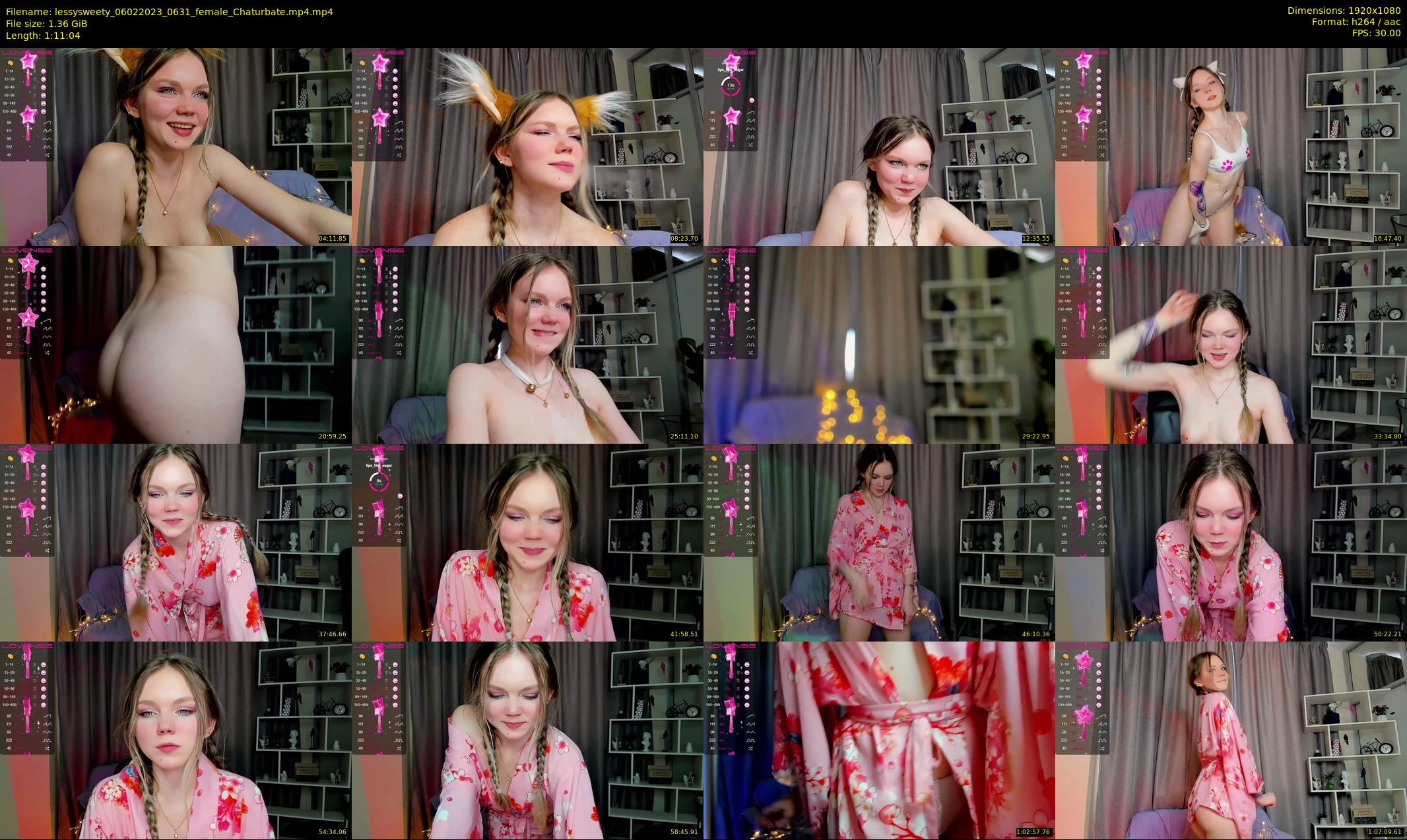 lessysweety — 72 minute Chaturbate female cam show recording, 1080p, Feb 6, 2023