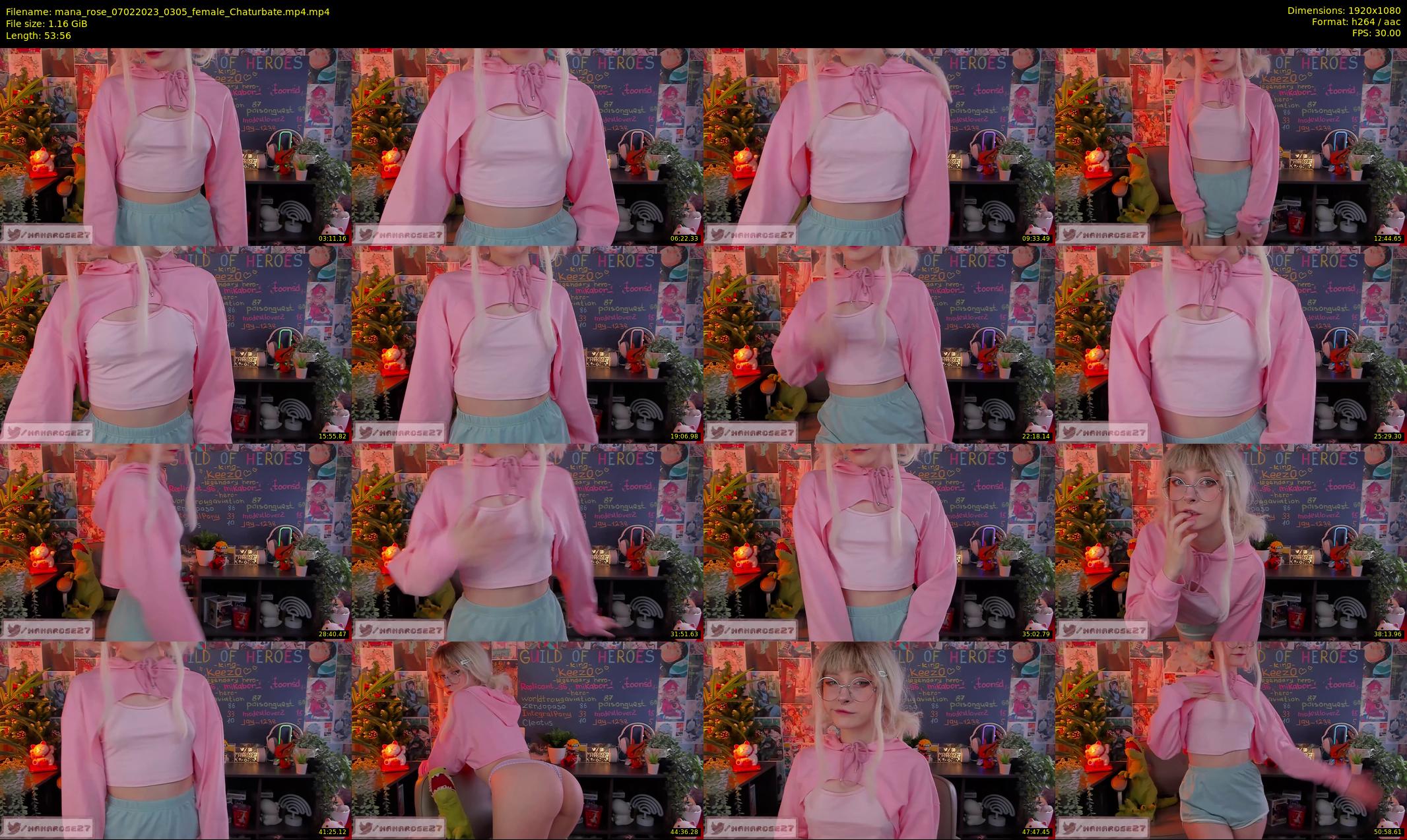 mana_rose — 54 minute Chaturbate female cam show recording, 1080p, Feb 7, 2023