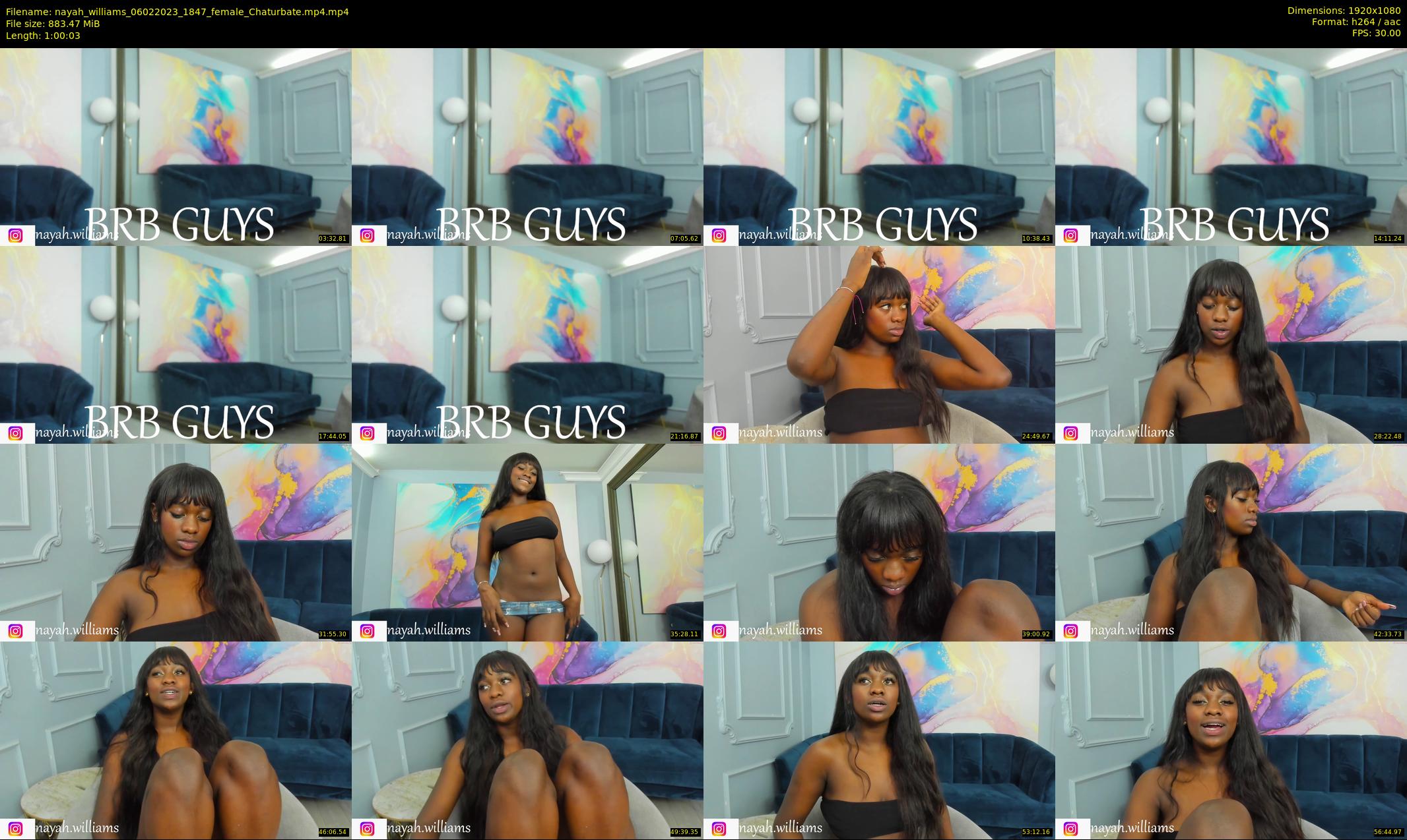 nayah_williams — 61 minute Chaturbate female cam show recording, 1080p, Feb 6, 2023