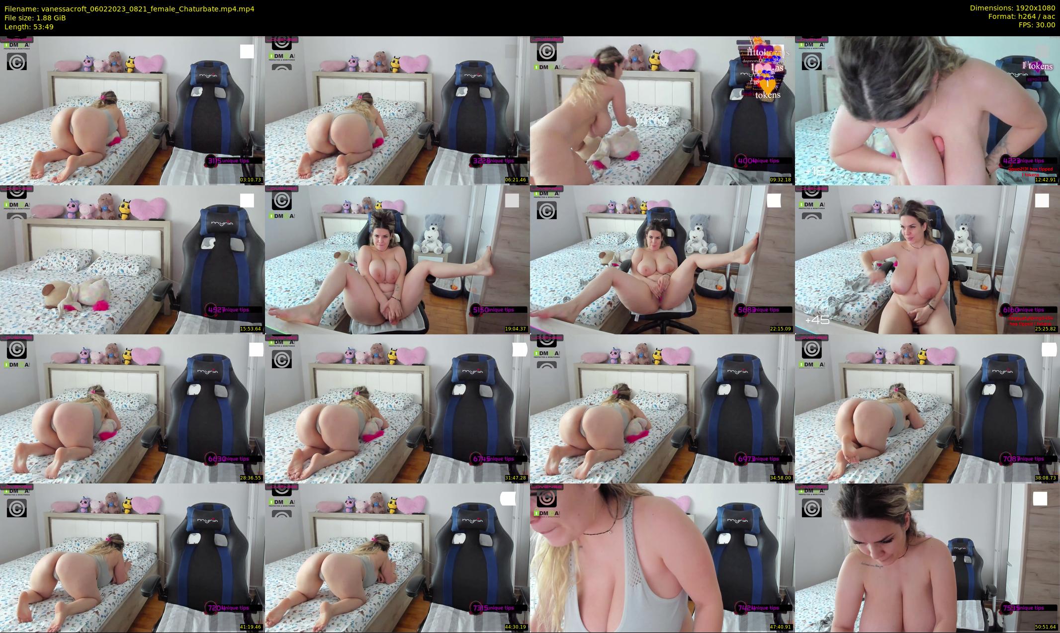 vanessacroft — 54 minute Chaturbate female cam show recording, 1080p, Feb 6, 2023
