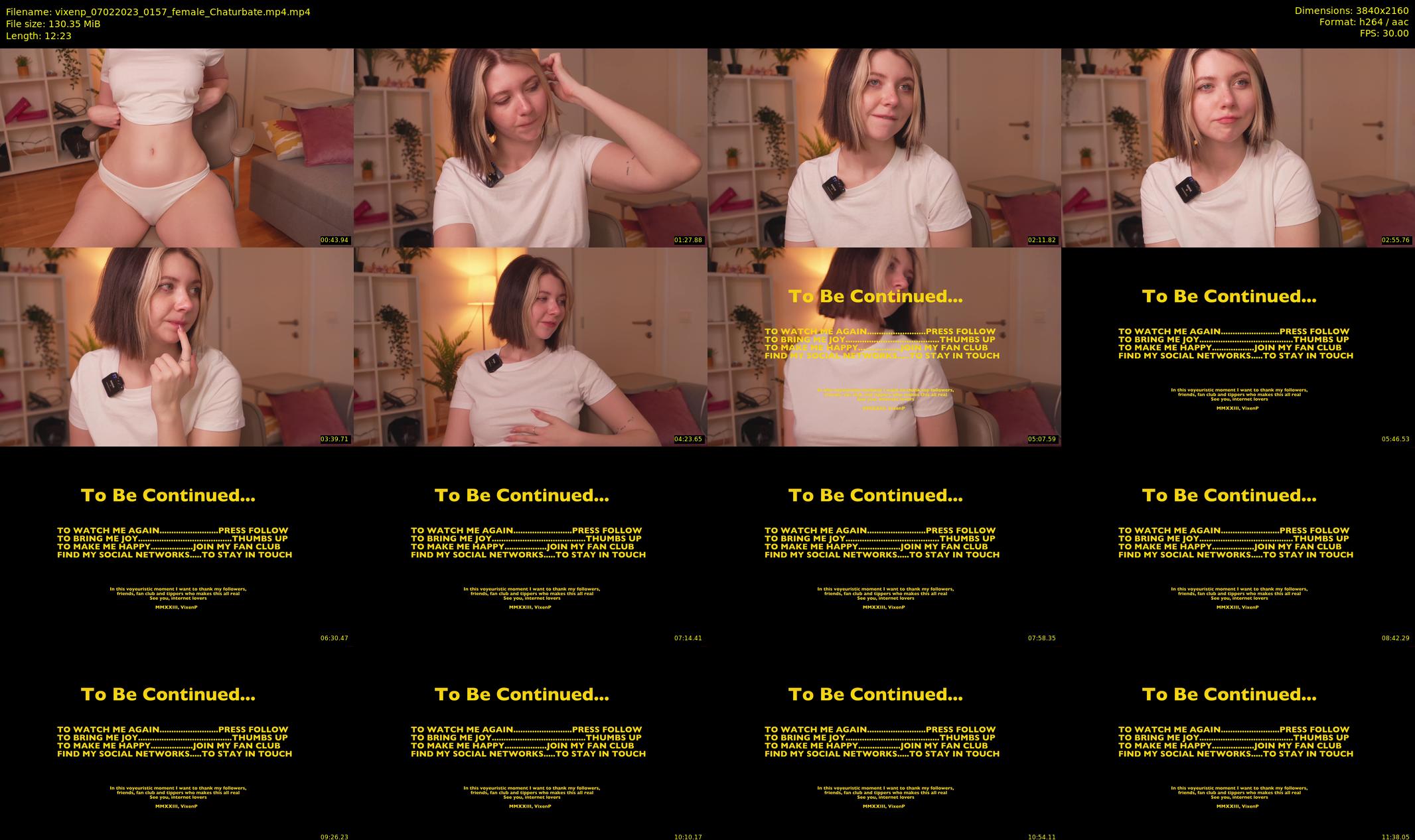 vixenp — 13 minute Chaturbate female cam show recording, 4K, Feb 7, 2023