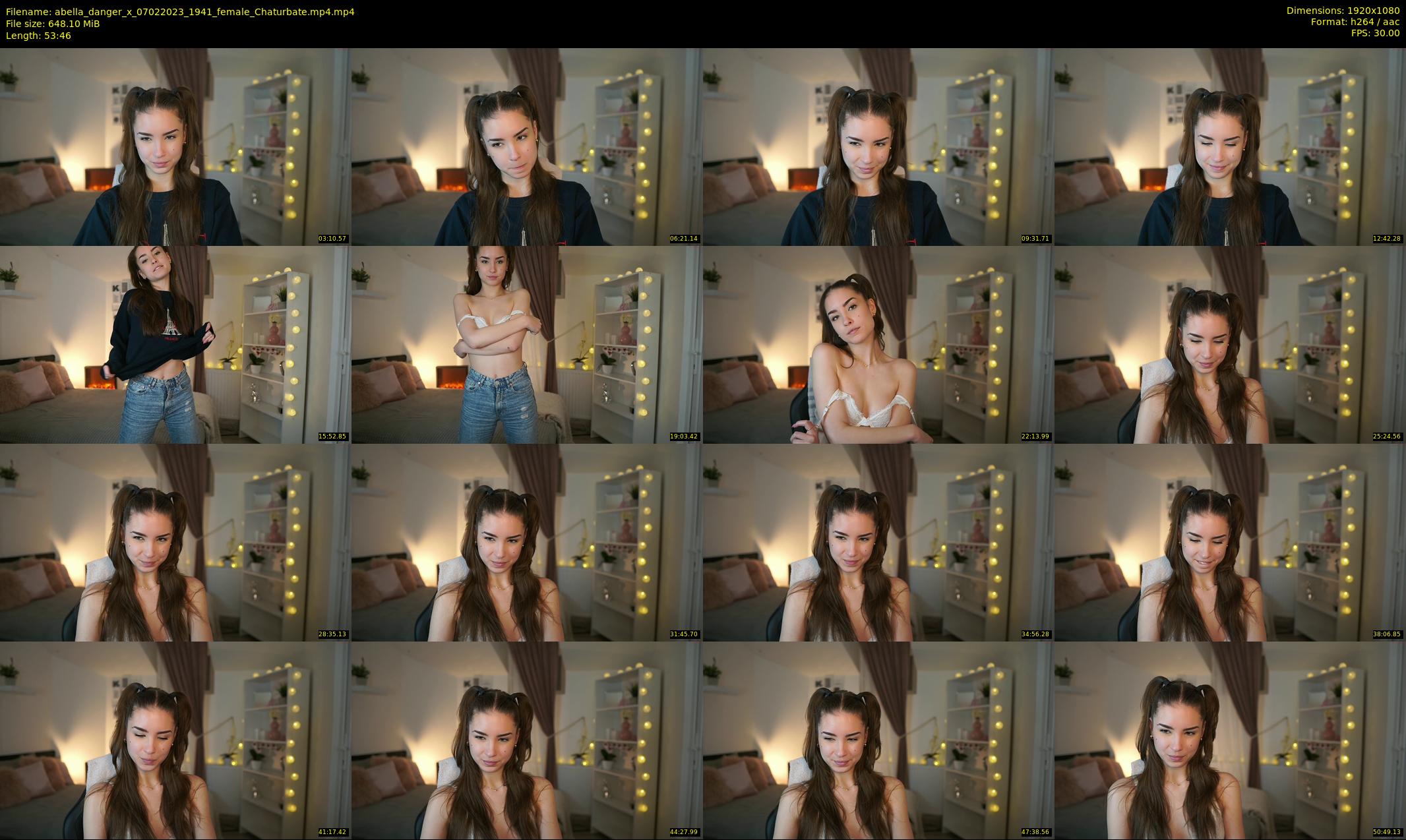 abella_danger_x — 54 minute Chaturbate female cam show recording, 1080p, Feb 7, 2023