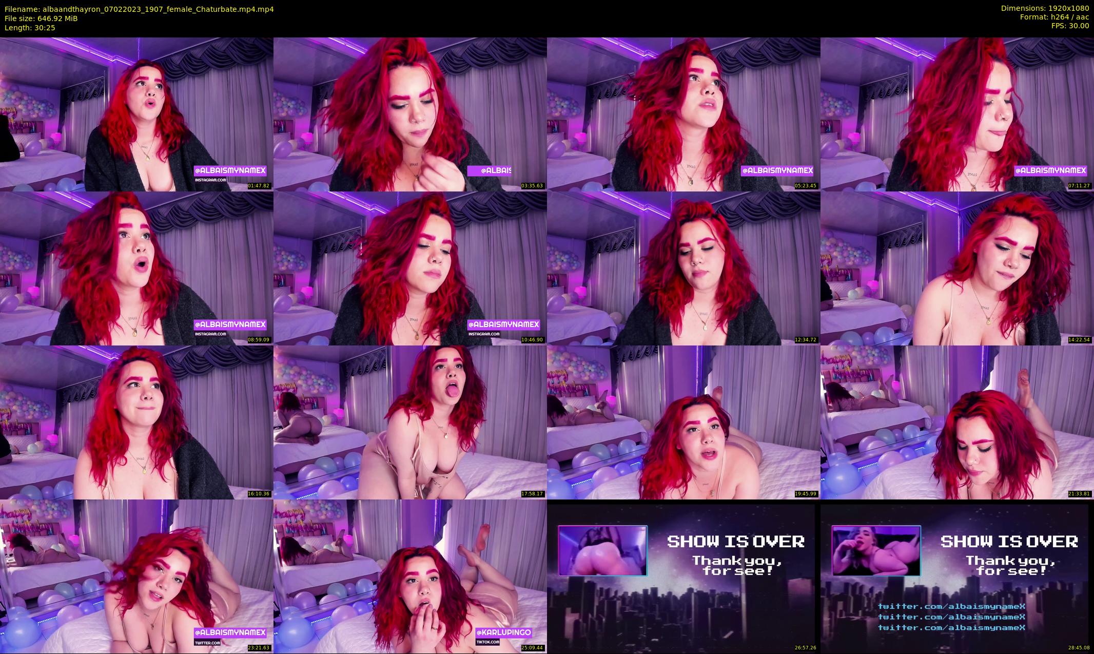 albaandthayron — 31 minute Chaturbate couple cam show recording, 1080p, Feb 7, 2023