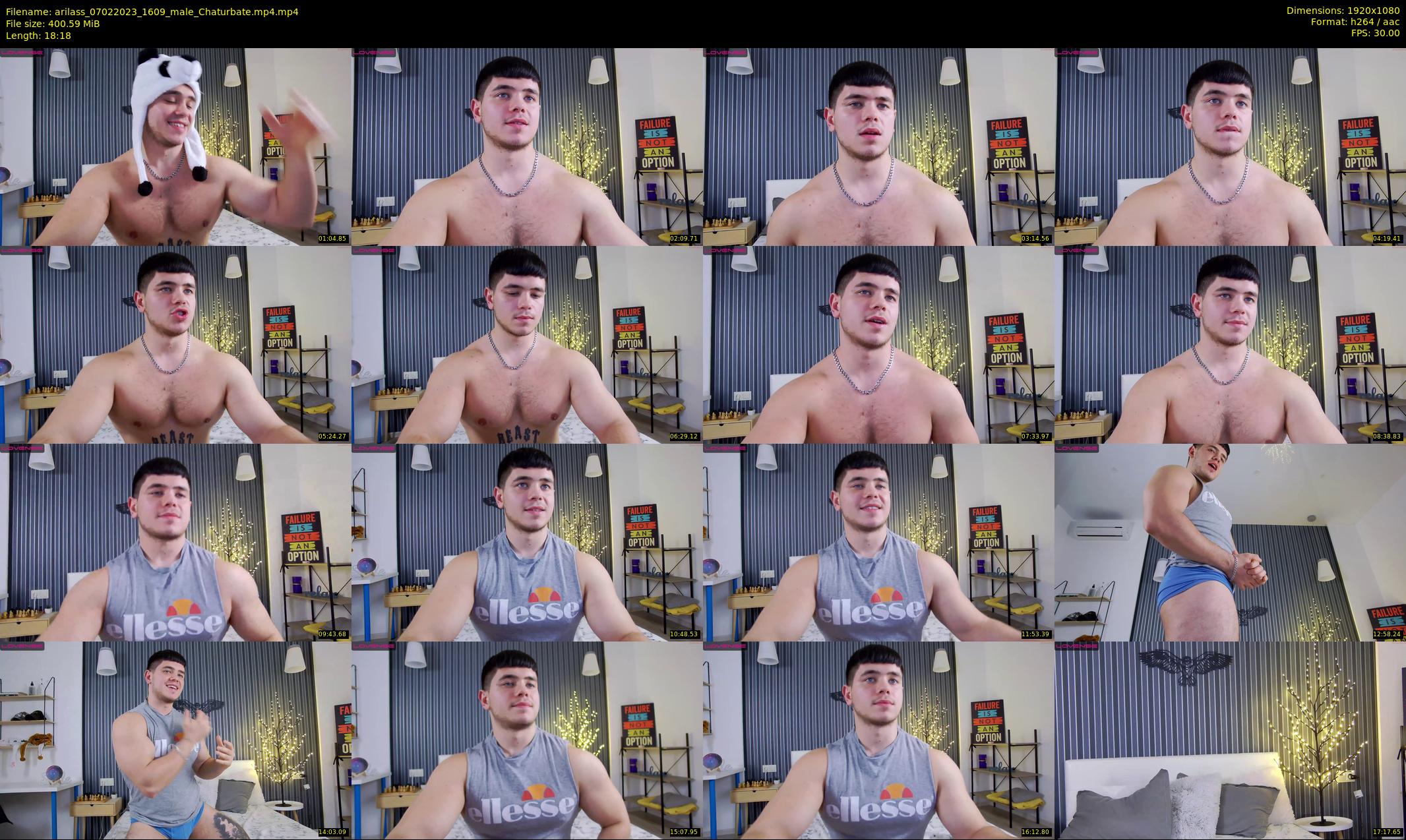 arilass — 19 minute Chaturbate male cam show recording, 1080p, Feb 7, 2023