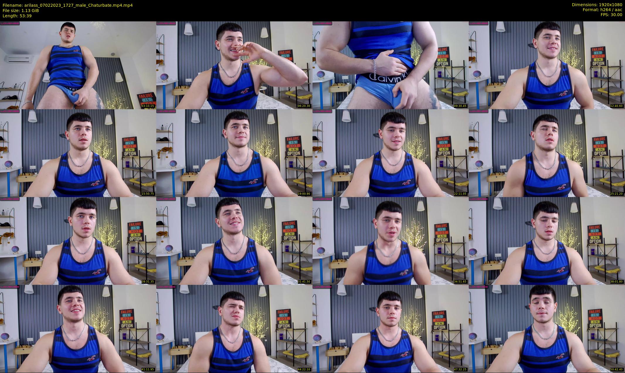 arilass — 54 minute Chaturbate male cam show recording, 1080p, Feb 7, 2023