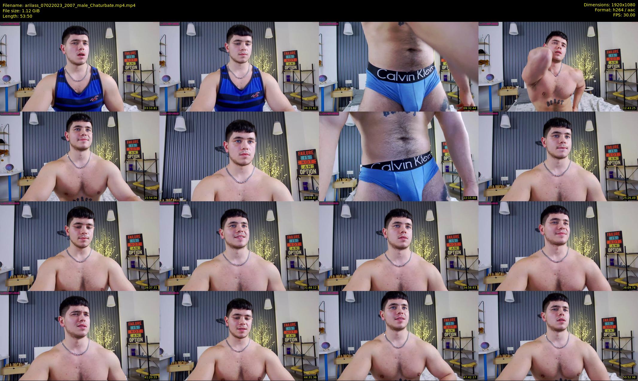 arilass — 54 minute Chaturbate male cam show recording, 1080p, Feb 7, 2023