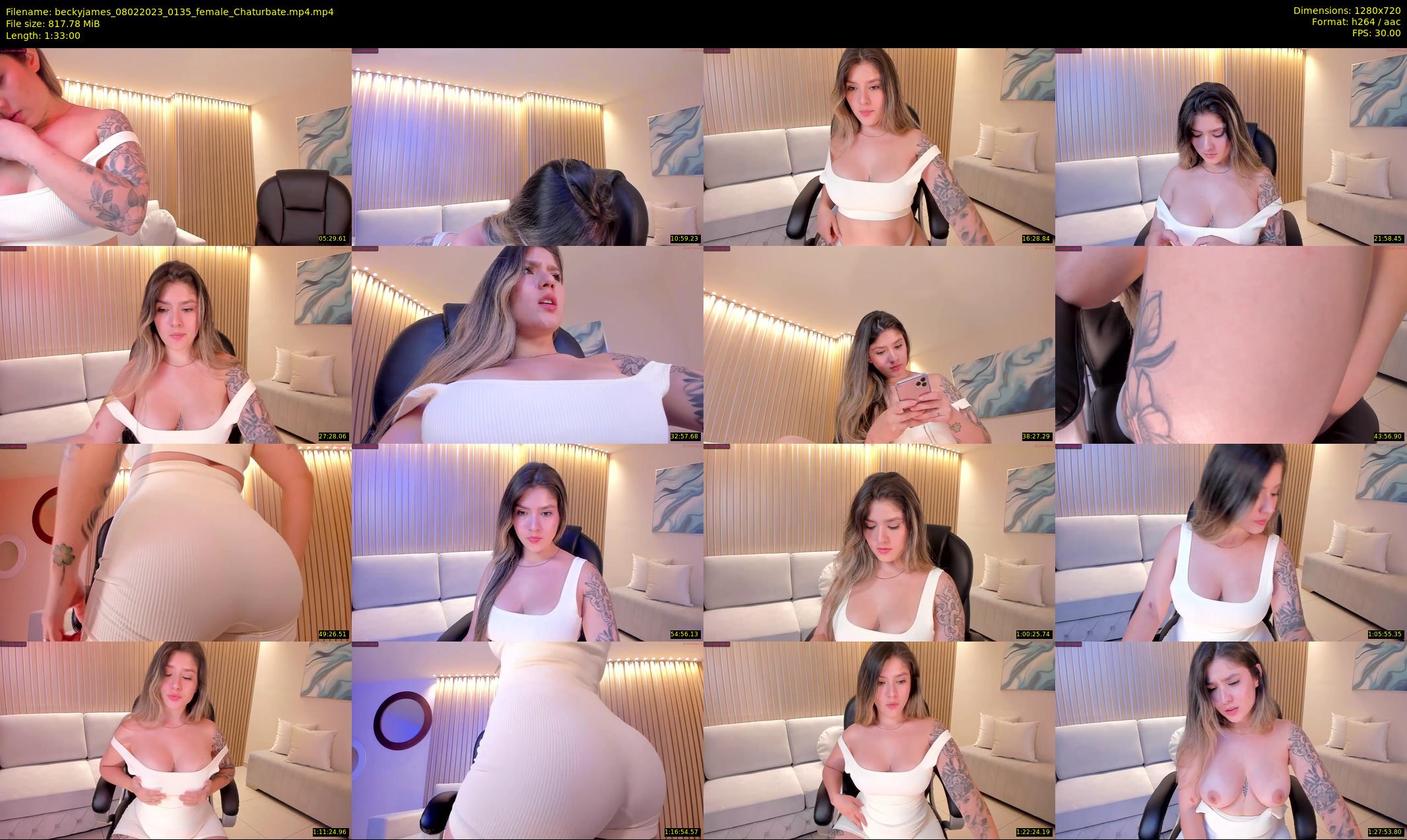 beckyjames — 93 minute Chaturbate female cam show recording, 720p, Feb 8, 2023