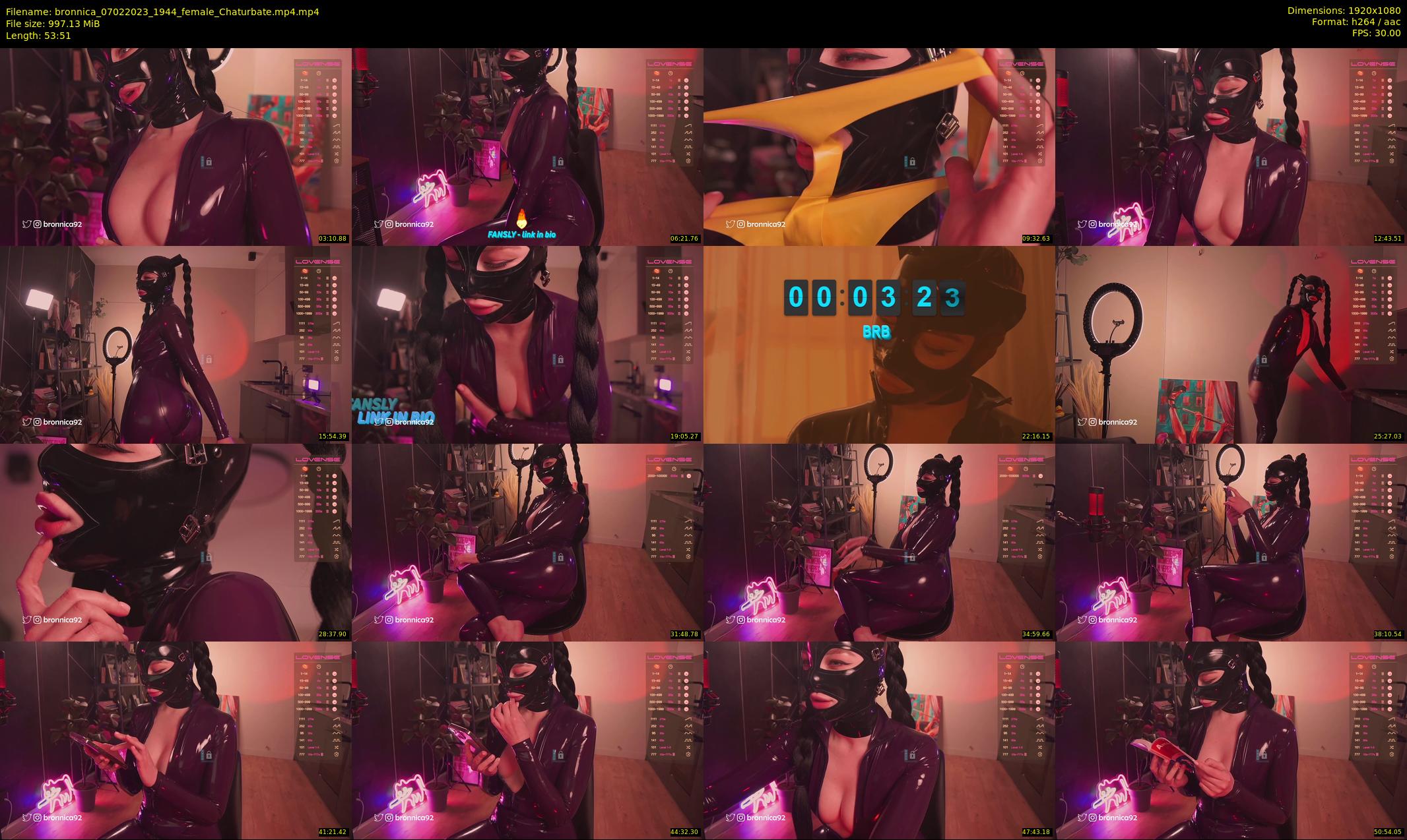 bronnica — 54 minute Chaturbate female cam show recording, 1080p, Feb 7, 2023