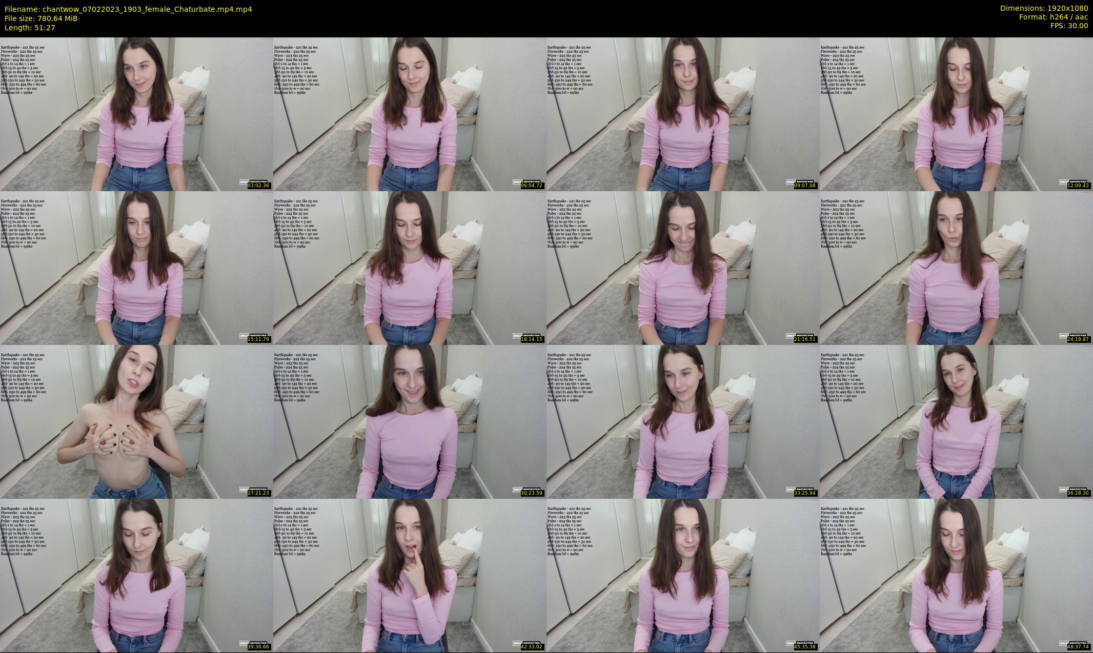 chantwow — 52 minute Chaturbate female cam show recording, 1080p, Feb 7, 2023