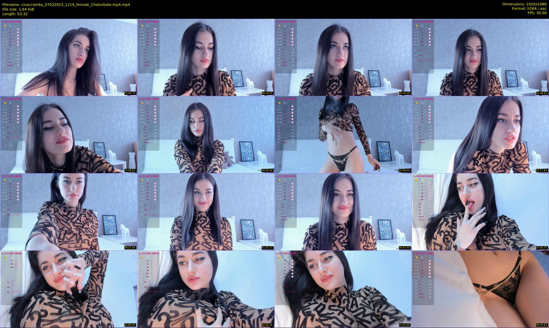 cinacramby — 54 minute Chaturbate female cam show recording, 1080p, Feb 7, 2023