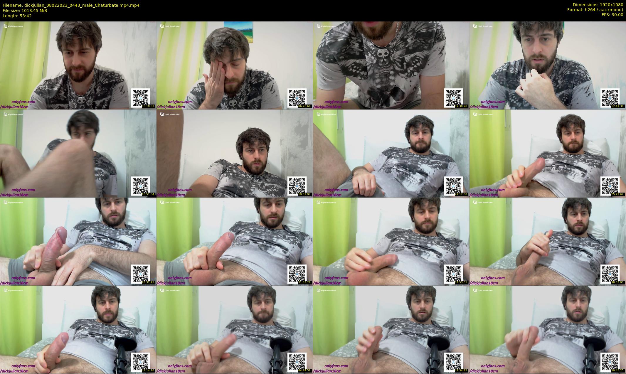 dickjulian — 54 minute Chaturbate male cam show recording, 1080p, Feb 8, 2023