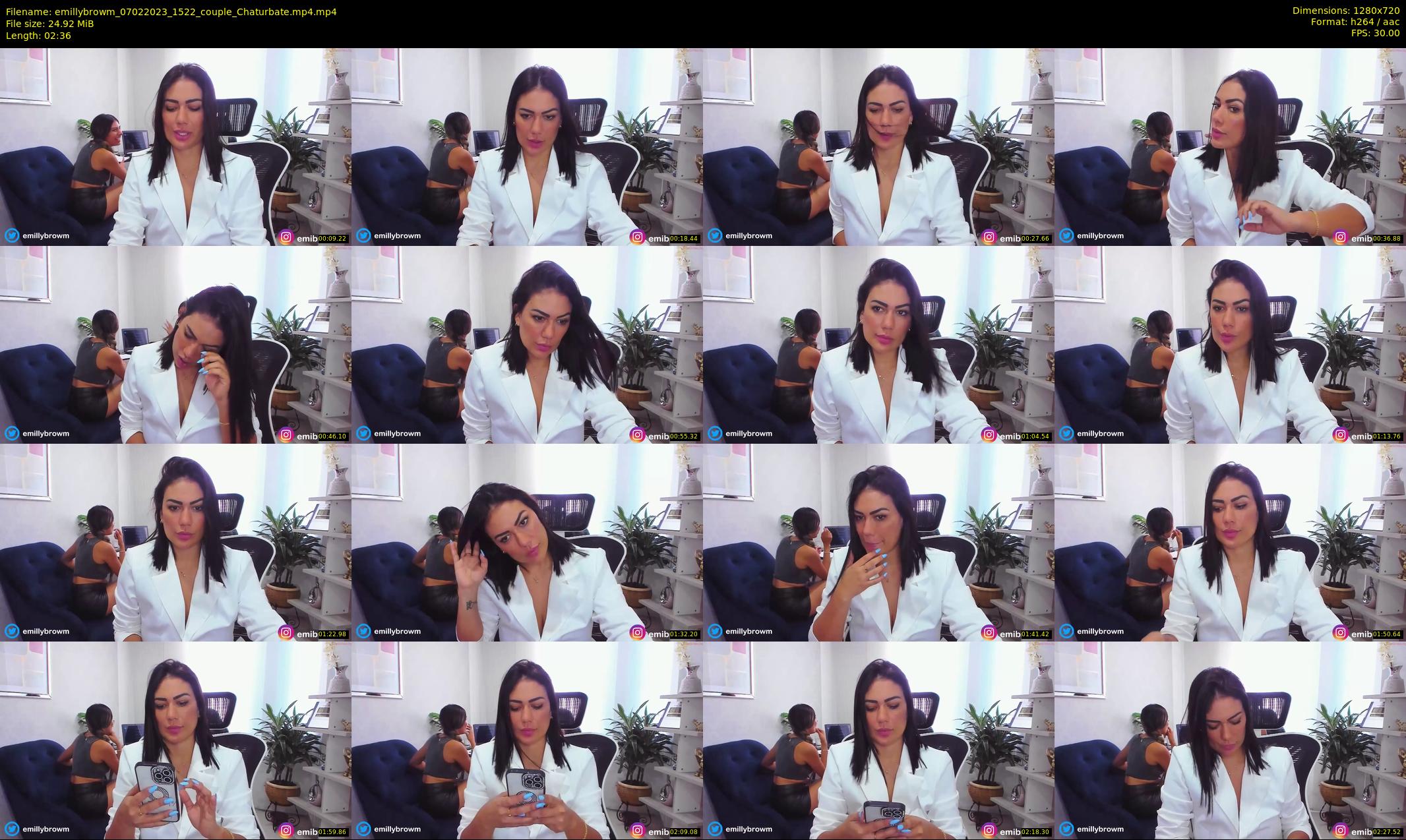 emillybrowm — 3 minute Chaturbate couple cam show recording, 720p, Feb 7, 2023