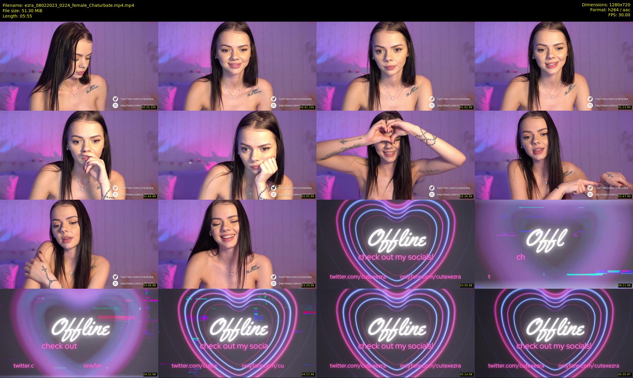 ezra — 6 minute Chaturbate female cam show recording, 720p, Feb 8, 2023