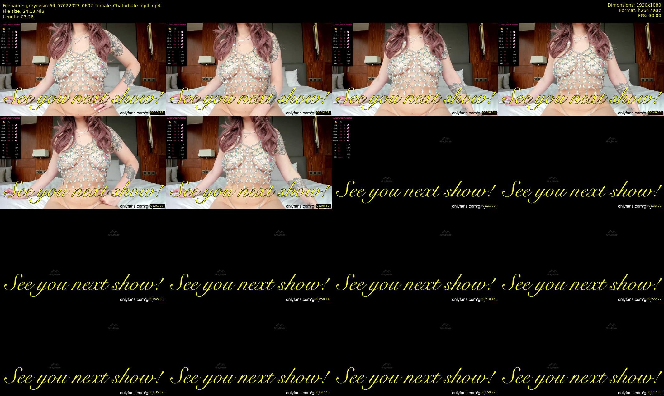 greydesire69 — 4 minute Chaturbate female cam show recording, 1080p, Feb 7, 2023