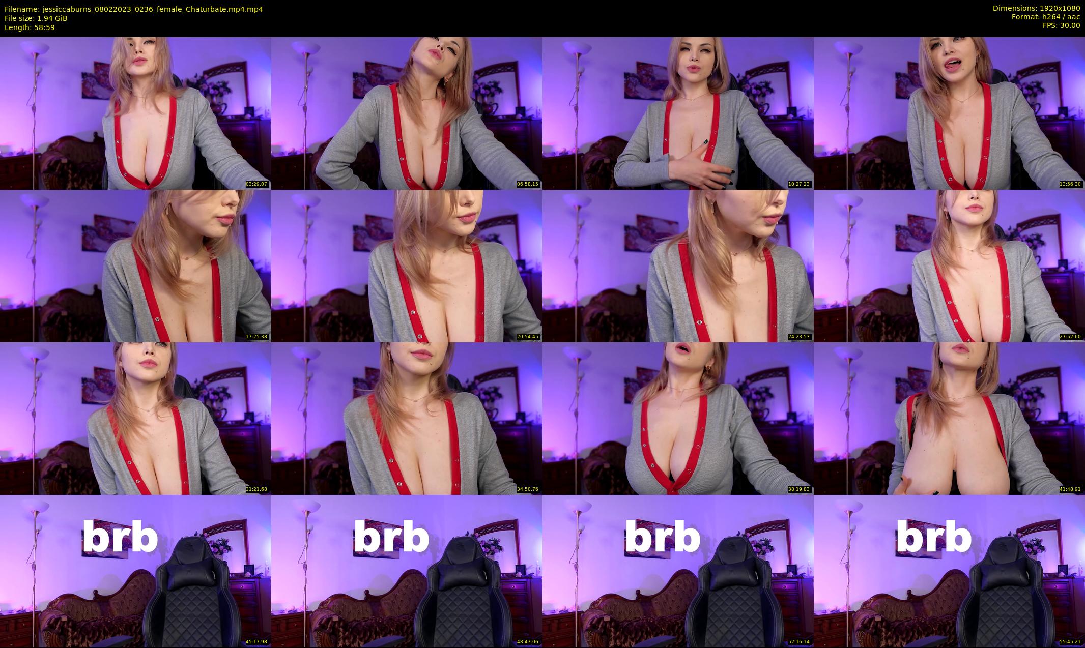 jessiccaburns — 59 minute Chaturbate female cam show recording, 1080p, Feb 8, 2023