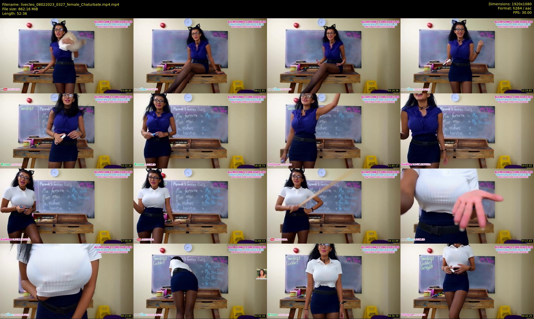 livecleo — 53 minute Chaturbate female cam show recording, 1080p, Feb 8, 2023