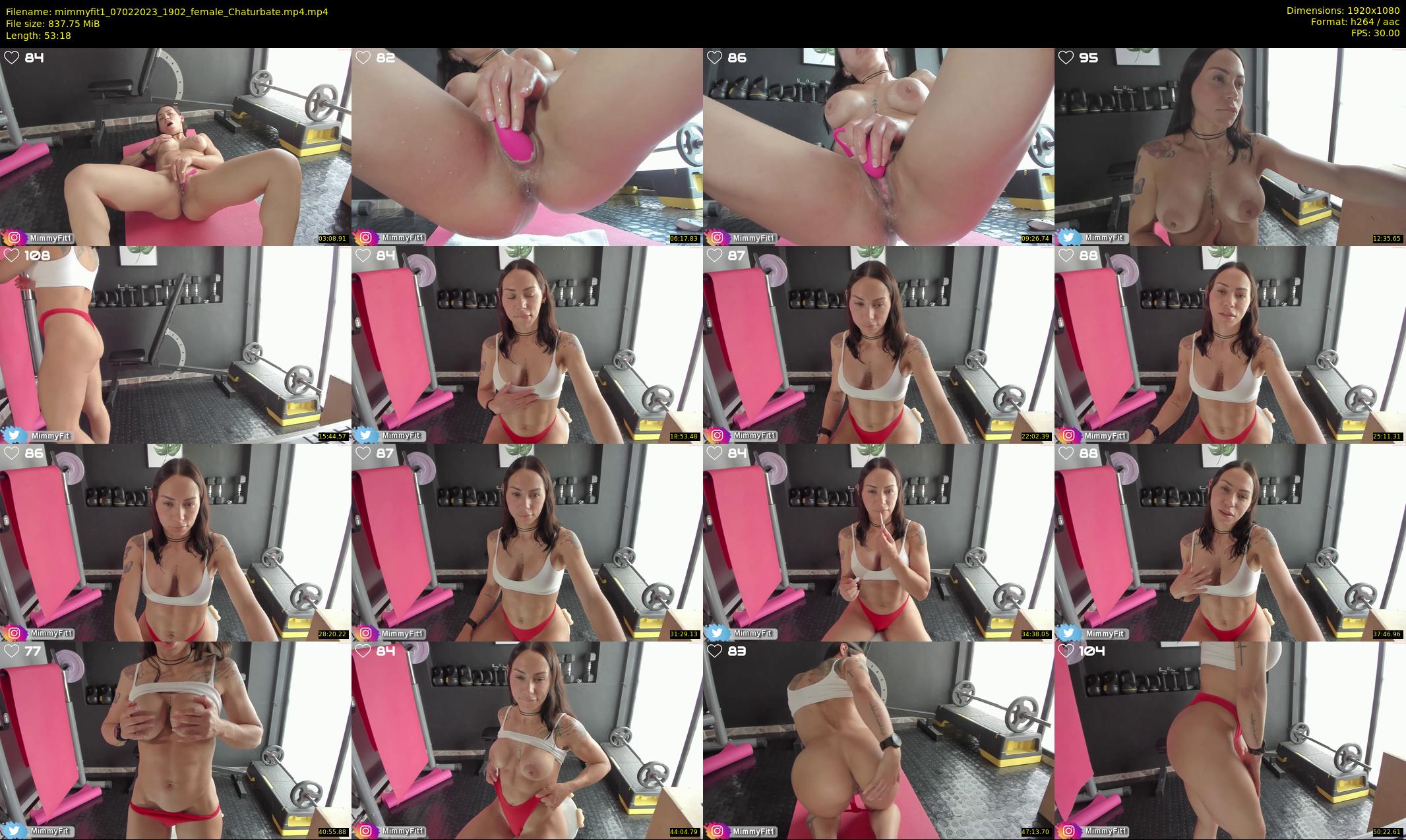mimmyfit1 — 54 minute Chaturbate female cam show recording, 1080p, Feb 7, 2023