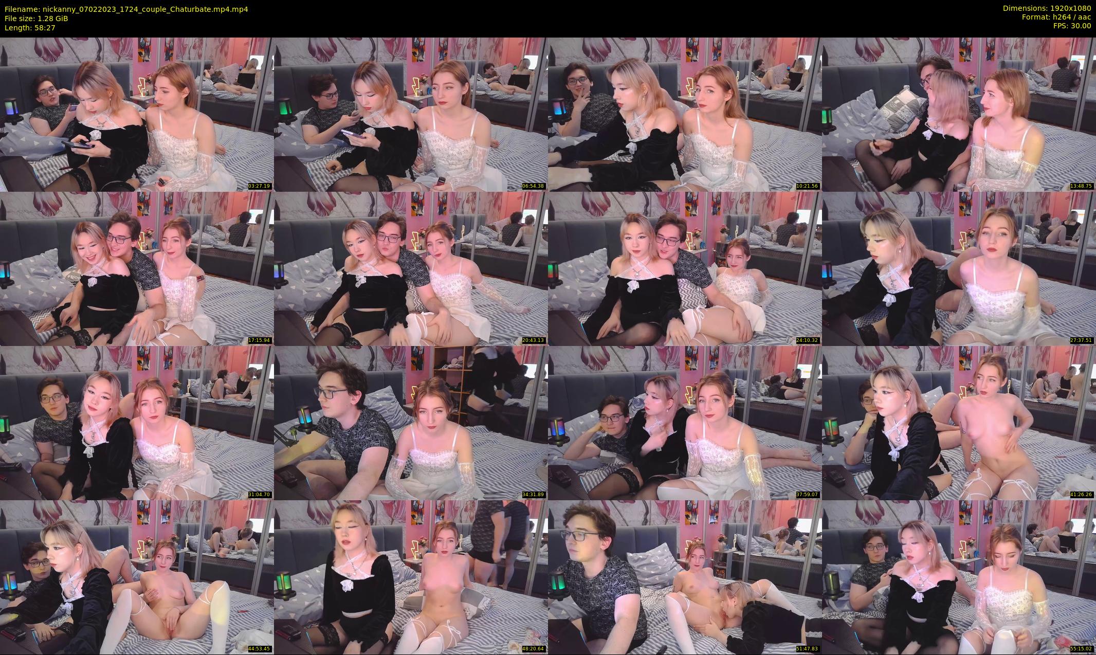 nickanny — 59 minute Chaturbate couple cam show recording, 1080p, Feb 7, 2023
