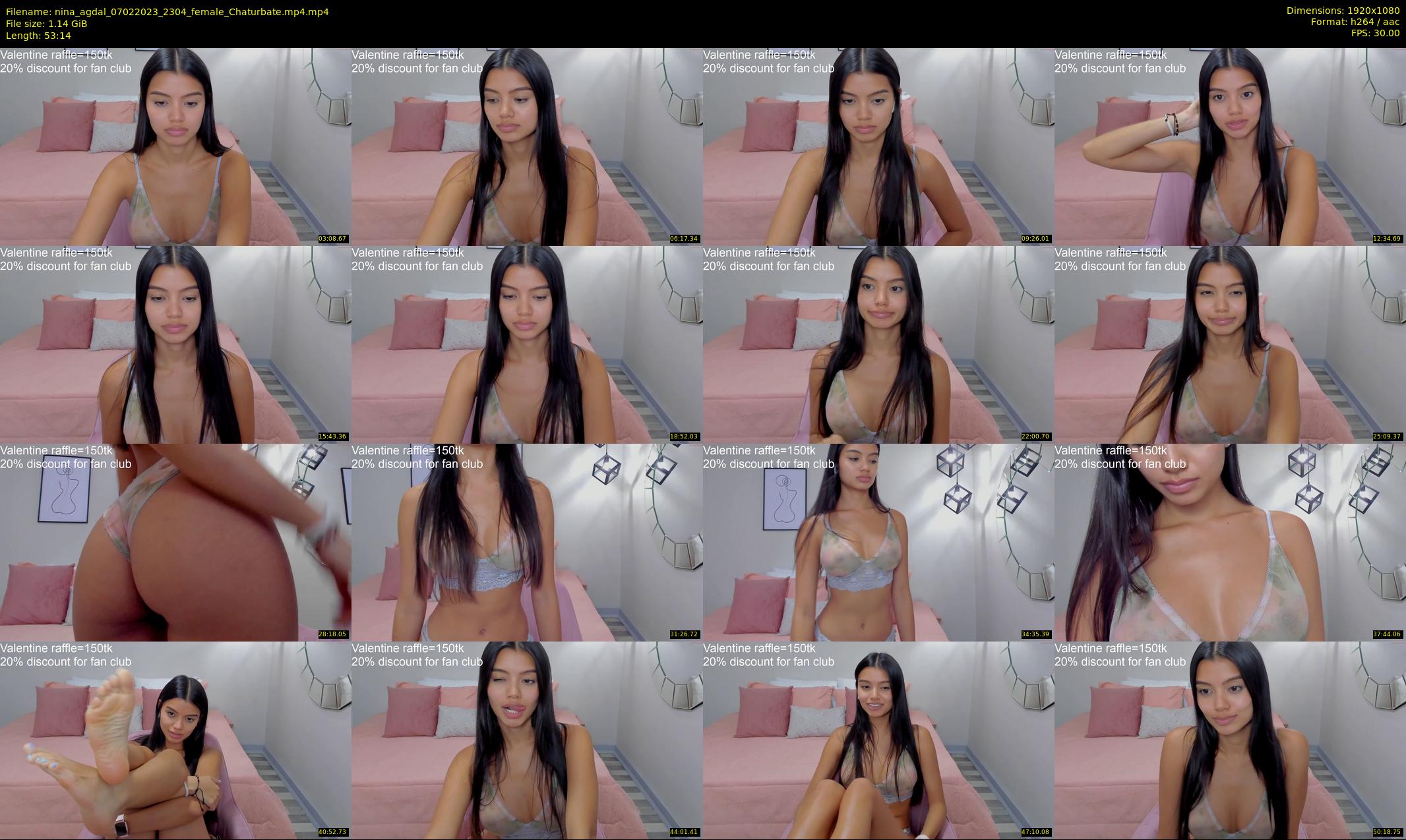 nina_agdal — 54 minute Chaturbate female cam show recording, 1080p, Feb 7, 2023