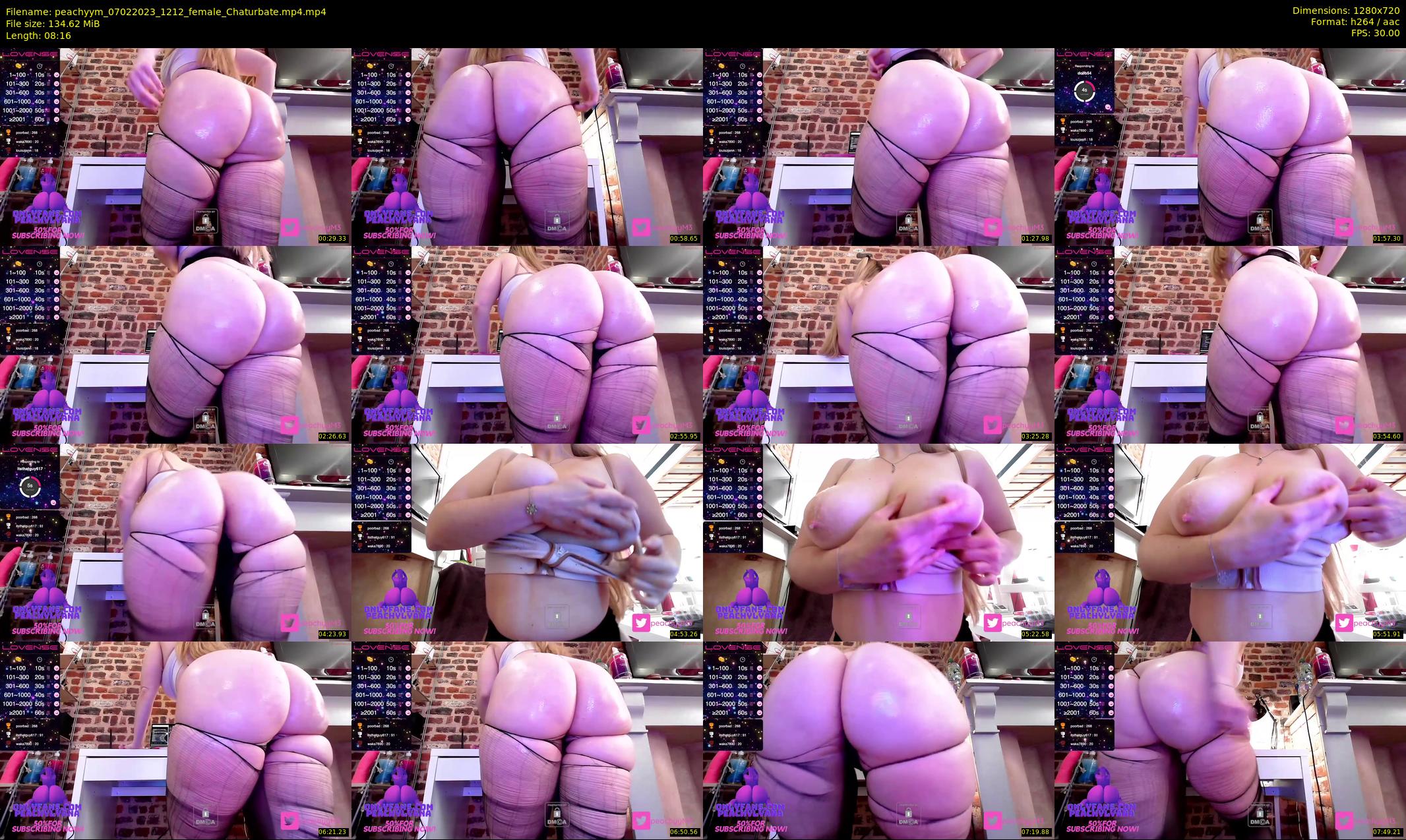 peachyym — 9 minute Chaturbate female cam show recording, 720p, Feb 7, 2023
