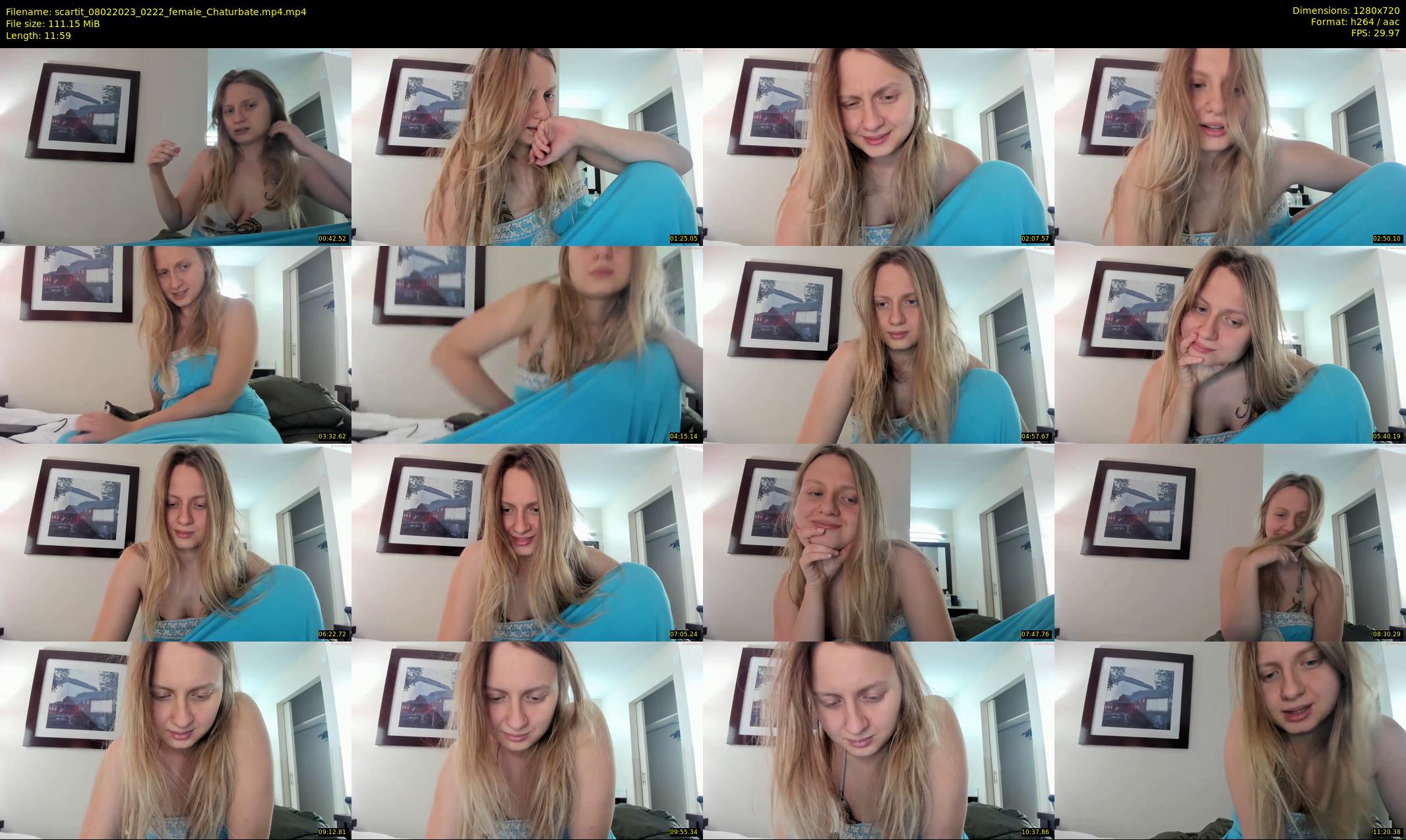 scartit — 12 minute Chaturbate female cam show recording, 720p, Feb 8, 2023