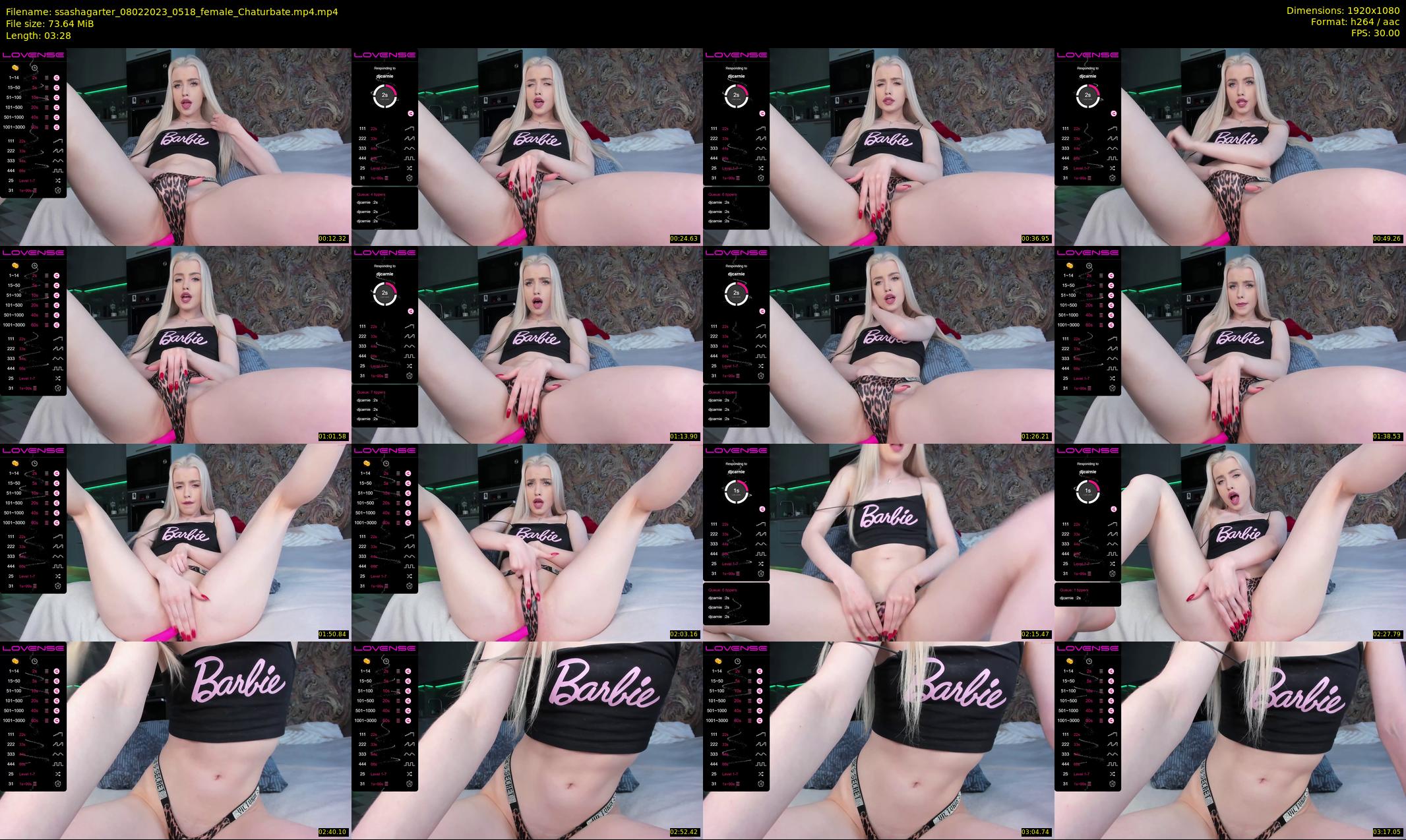 ssashagarter — 4 minute Chaturbate female cam show recording, 1080p, Feb 8, 2023