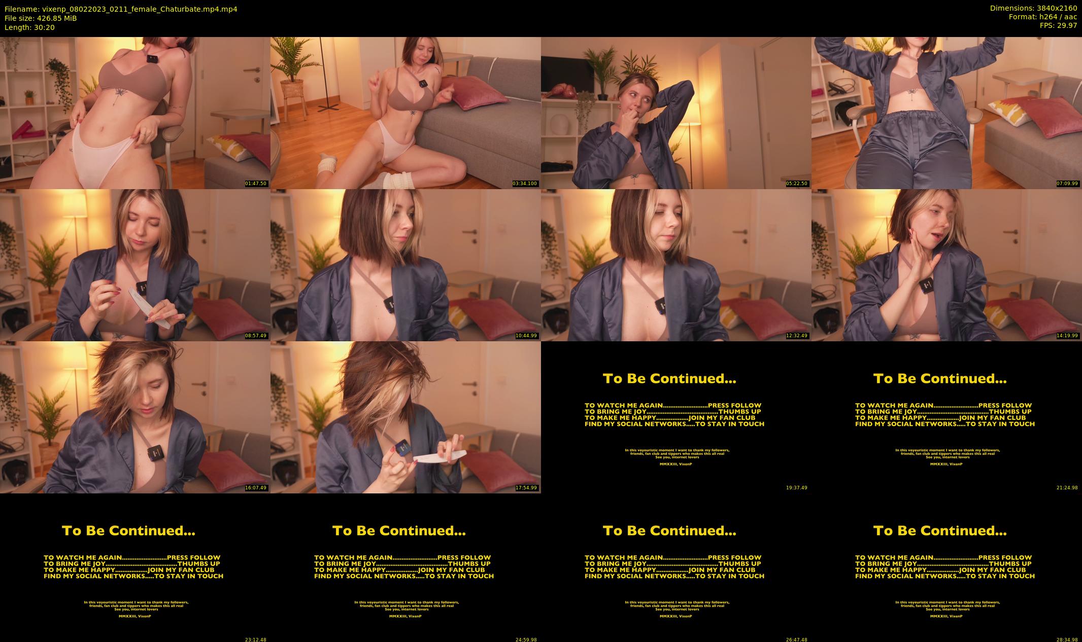 vixenp — 31 minute Chaturbate female cam show recording, 4K, Feb 8, 2023