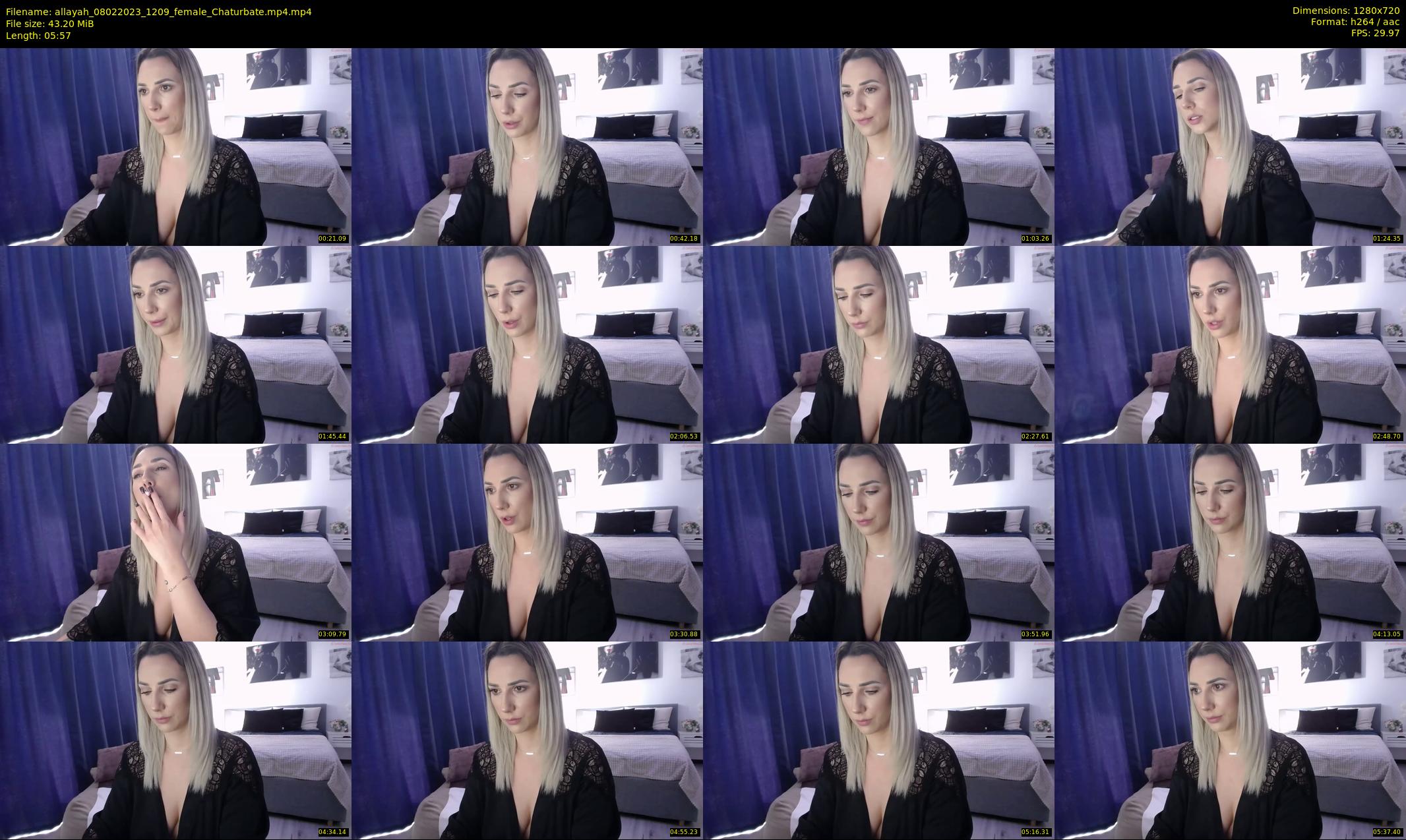 allayah — 6 minute Chaturbate female cam show recording, 720p, Feb 8, 2023