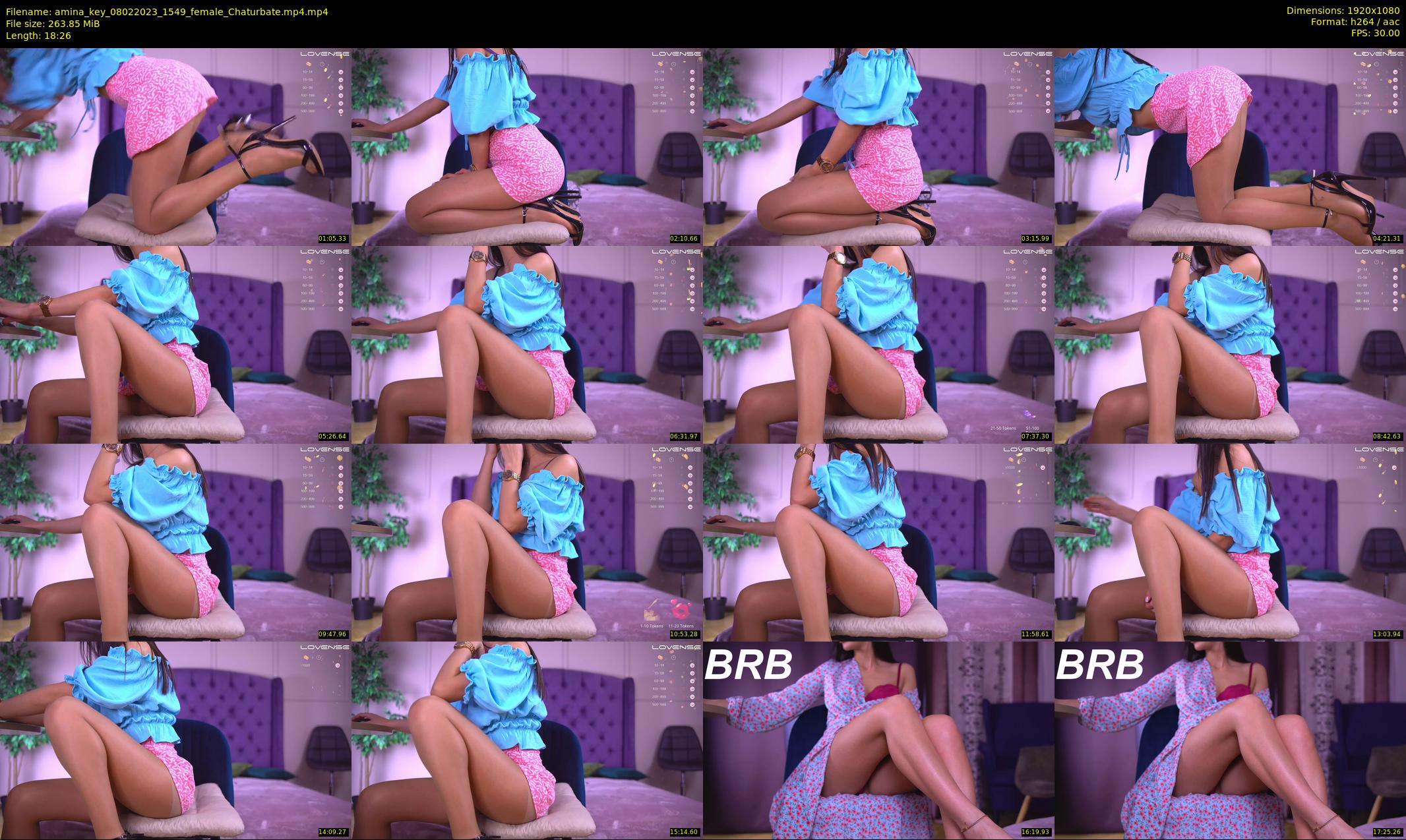 amina_key — 19 minute Chaturbate female cam show recording, 1080p, Feb 8, 2023
