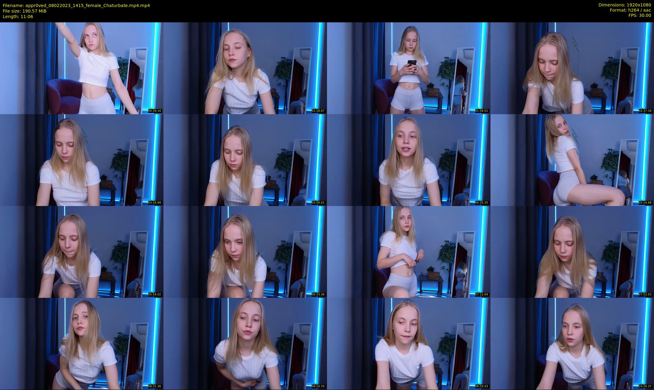 appr0ved — 12 minute Chaturbate female cam show recording, 1080p, Feb 8, 2023