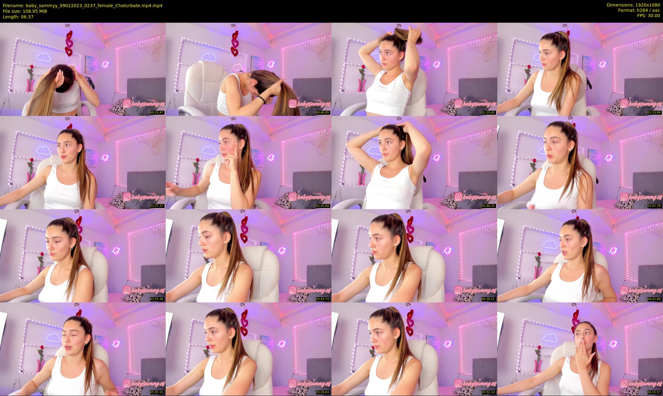baby_sammyy — 7 minute Chaturbate female cam show recording, 1080p, Feb 9, 2023