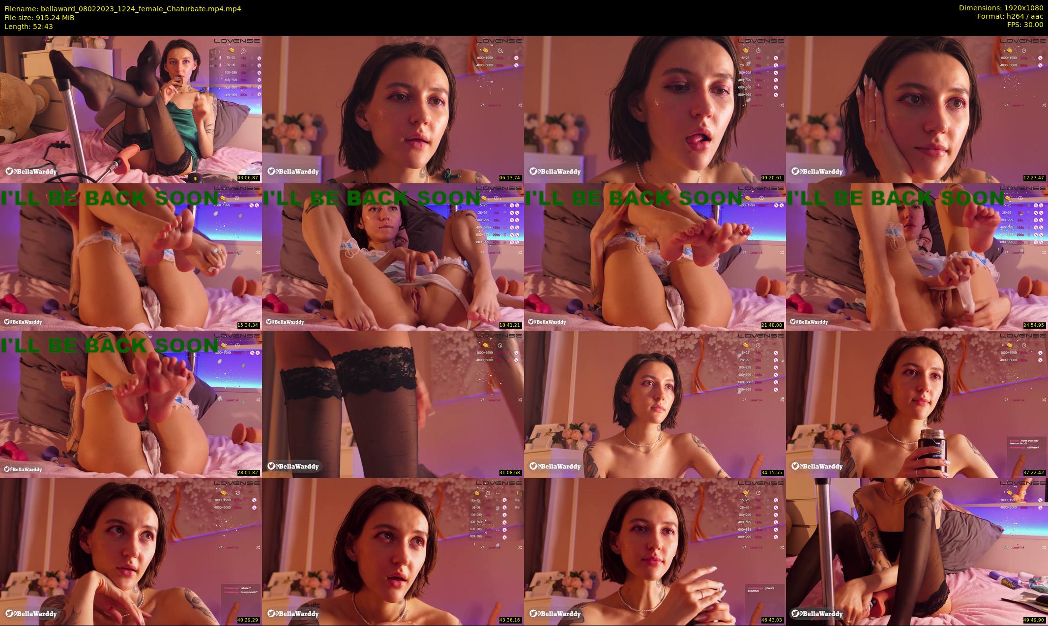 bellaward — 53 minute Chaturbate female cam show recording, 1080p, Feb 8, 2023