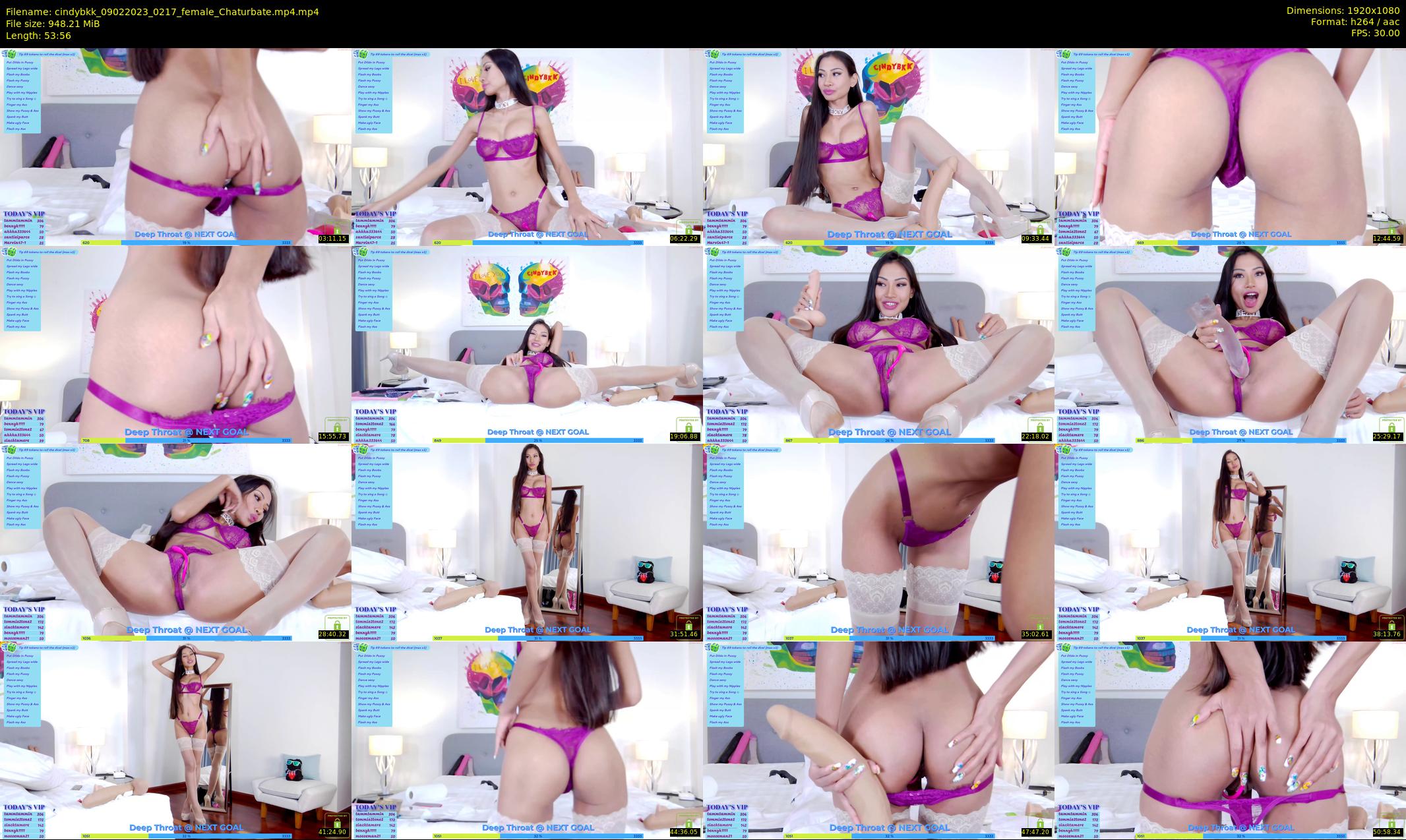 cindybkk — 54 minute Chaturbate female cam show recording, 1080p, Feb 9, 2023